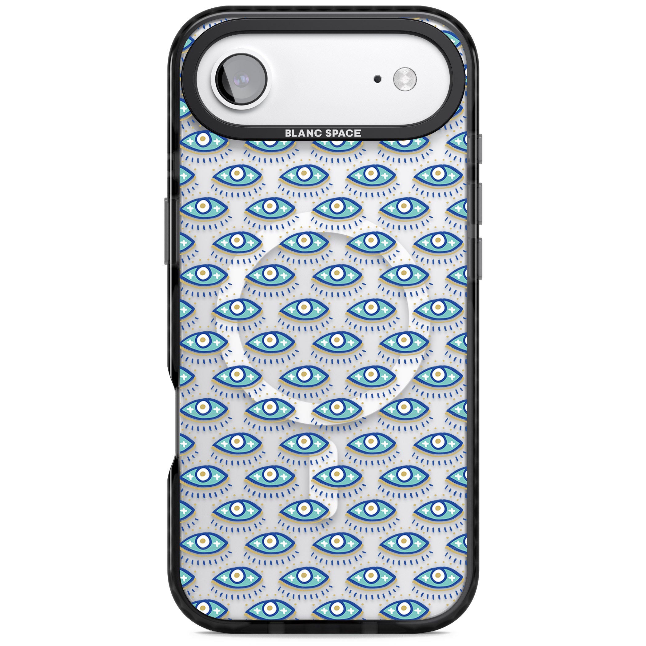 Psychedelic Eyes Pattern Color iPhone 17 Air Impact Pro Black Phone Case