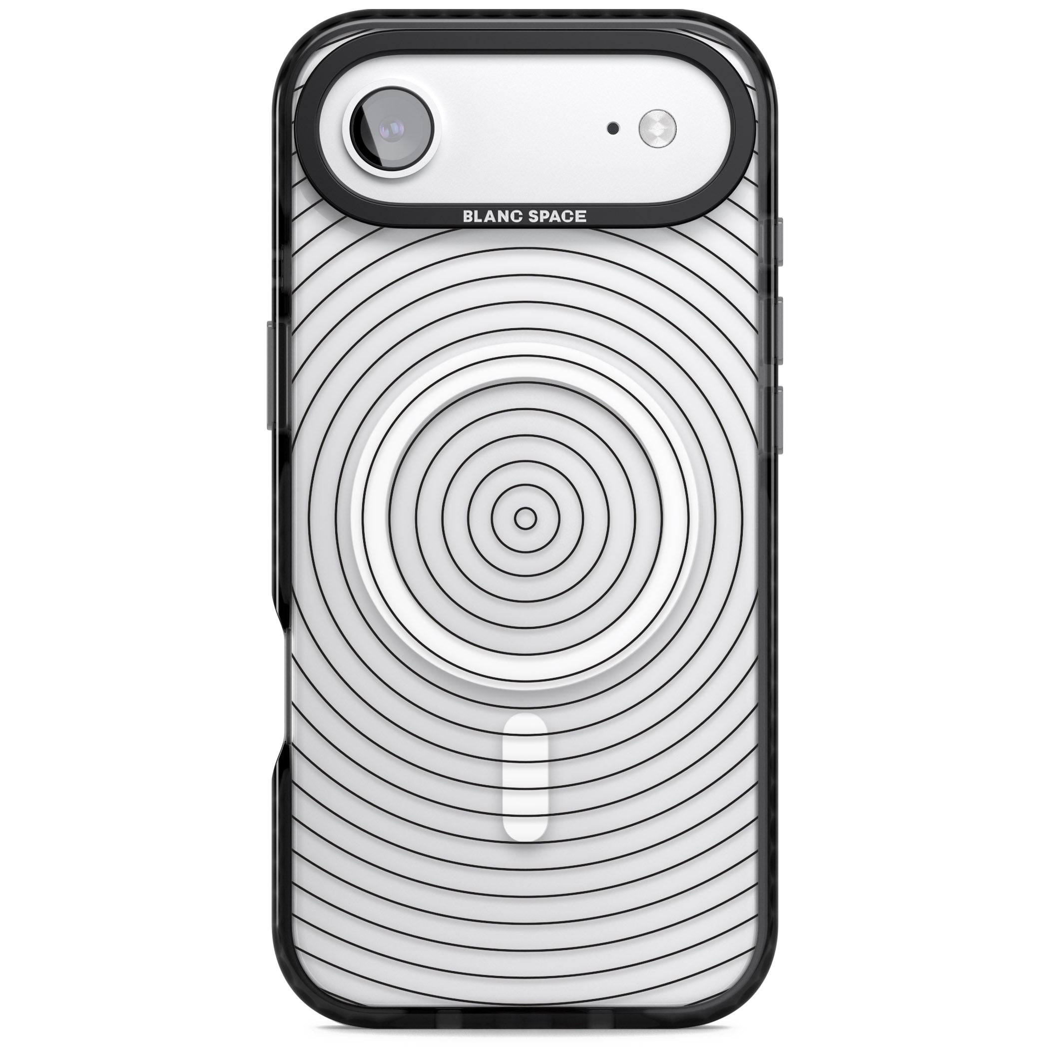 Concentric Lines: Monochrome Vibes iPhone 17 Air Impact Pro Black Phone Case