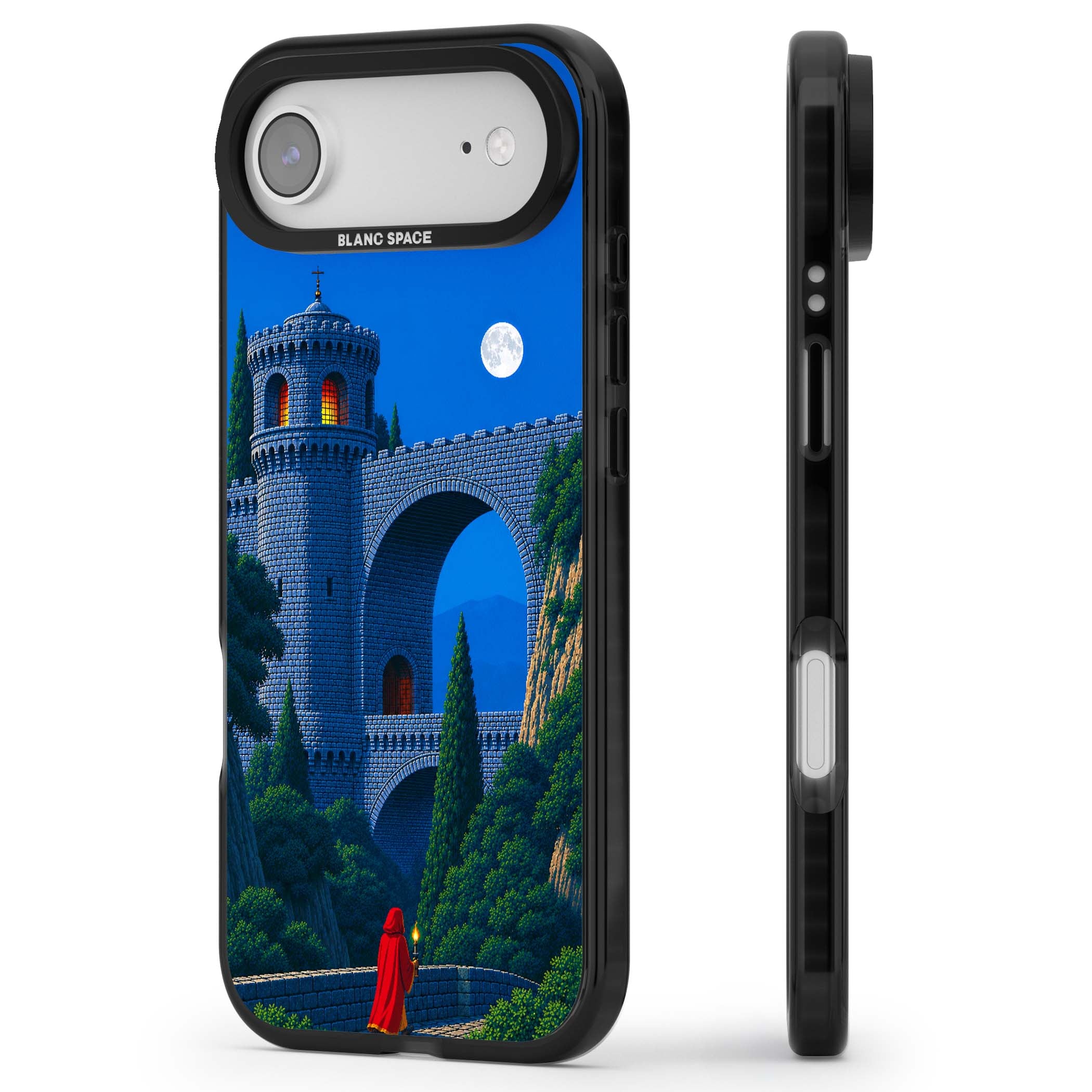 Castle Walls art iPhone case | Black Impact Magsafe case for iPhone Air