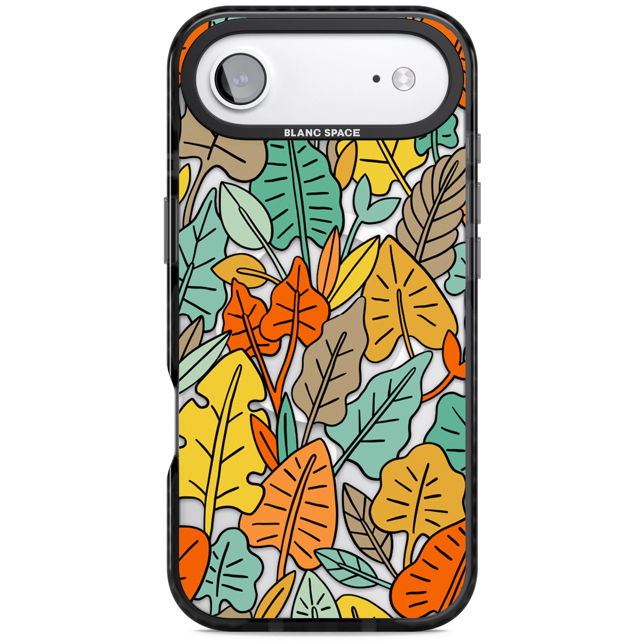 Pastel Toned Autumn Leaves iPhone 17 Air Impact Pro Black Phone Case