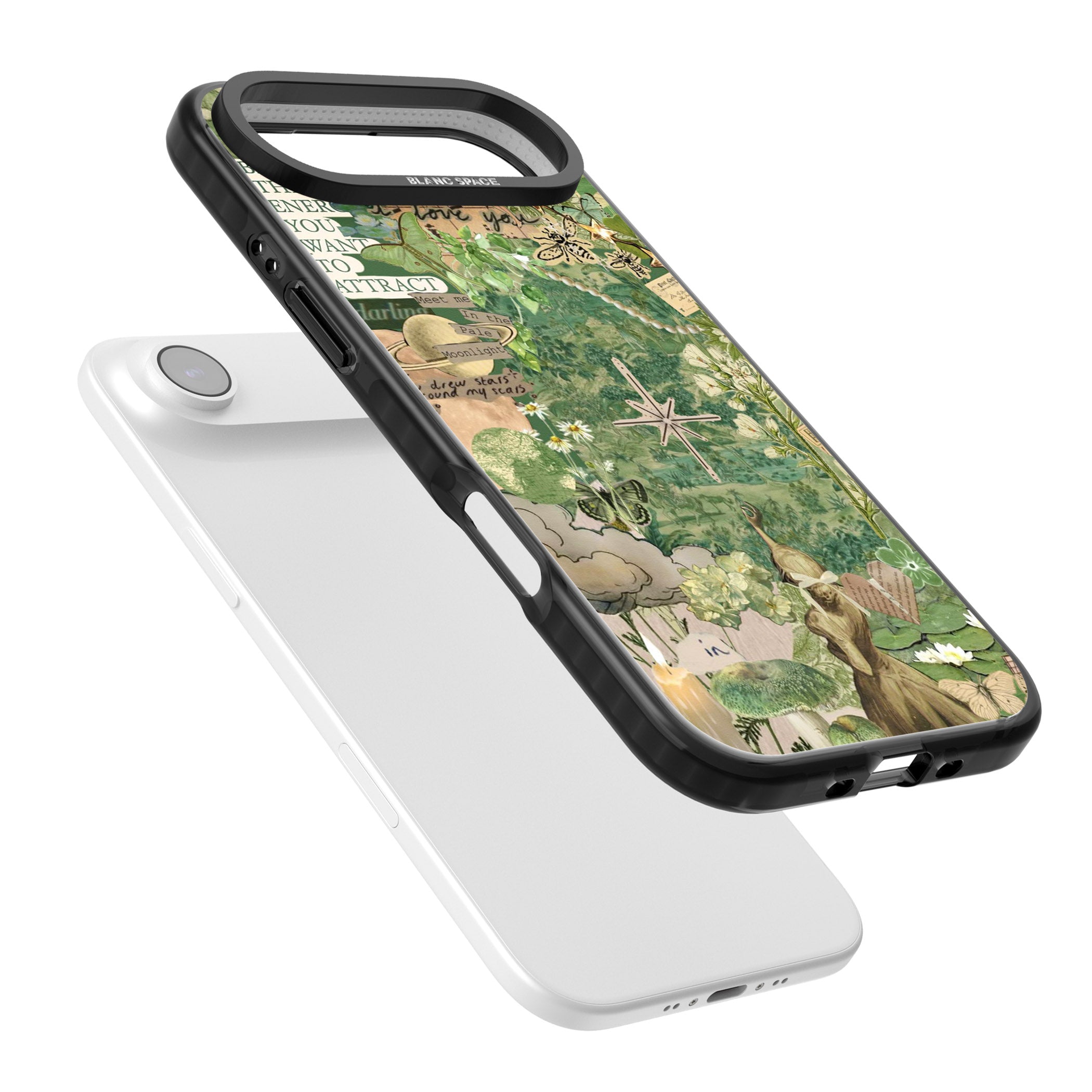 Green Vintage Collage iPhone 17 Air Impact Pro Black Phone Case Colours