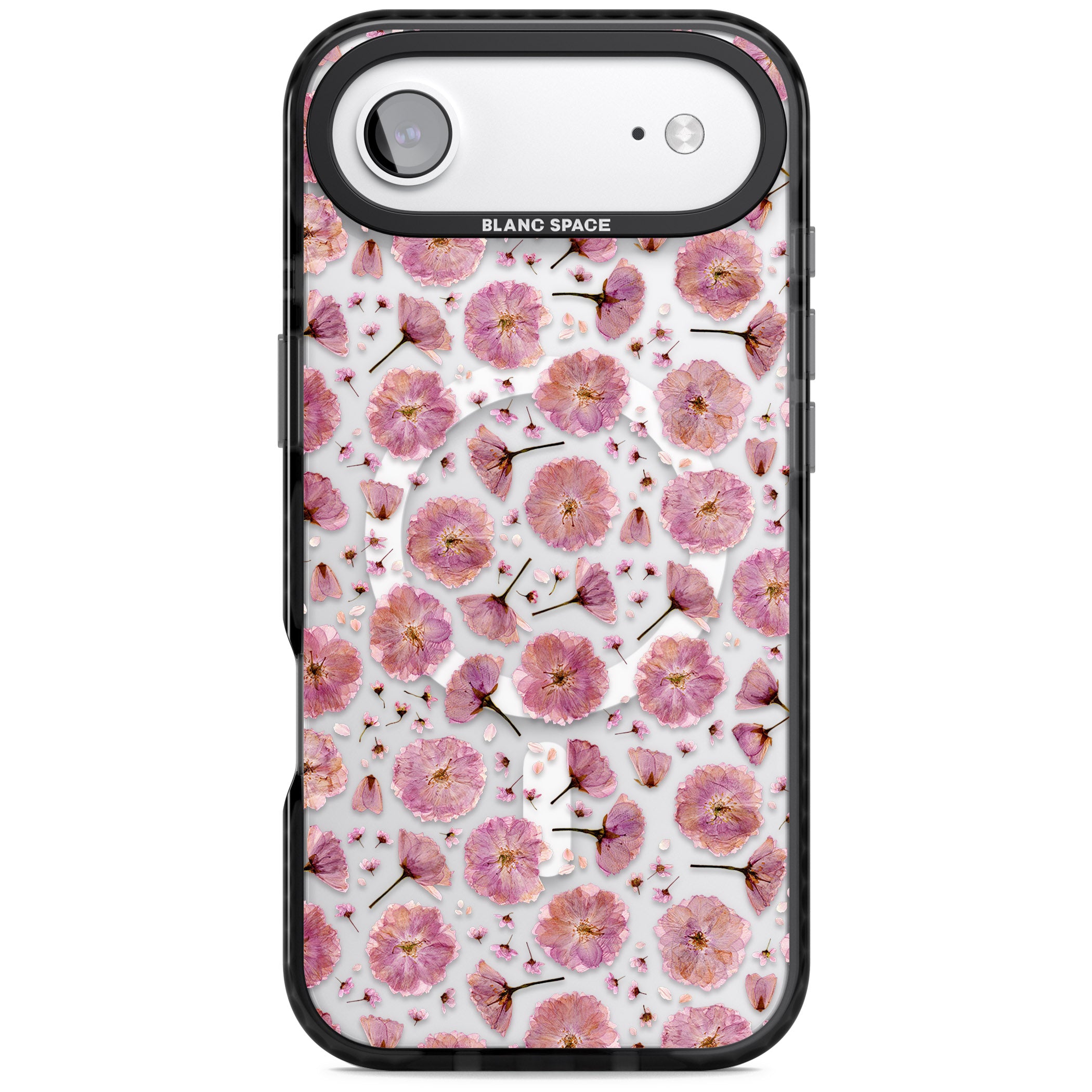 Pink Florals & Blossom iPhone 17 Air Impact Pro Black Phone Case