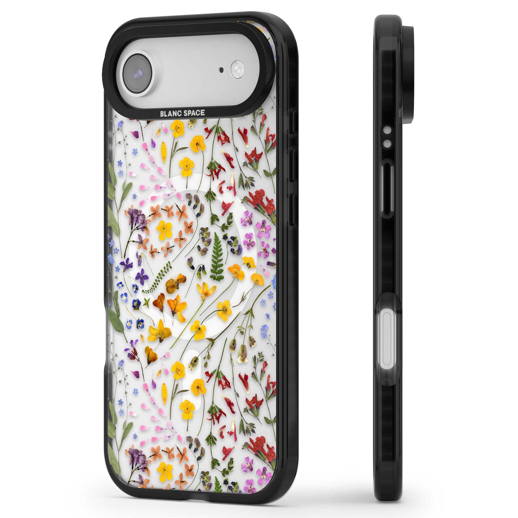 Wildflower iPhone 17 Air Impact Pro Black Phone Case Side Profile