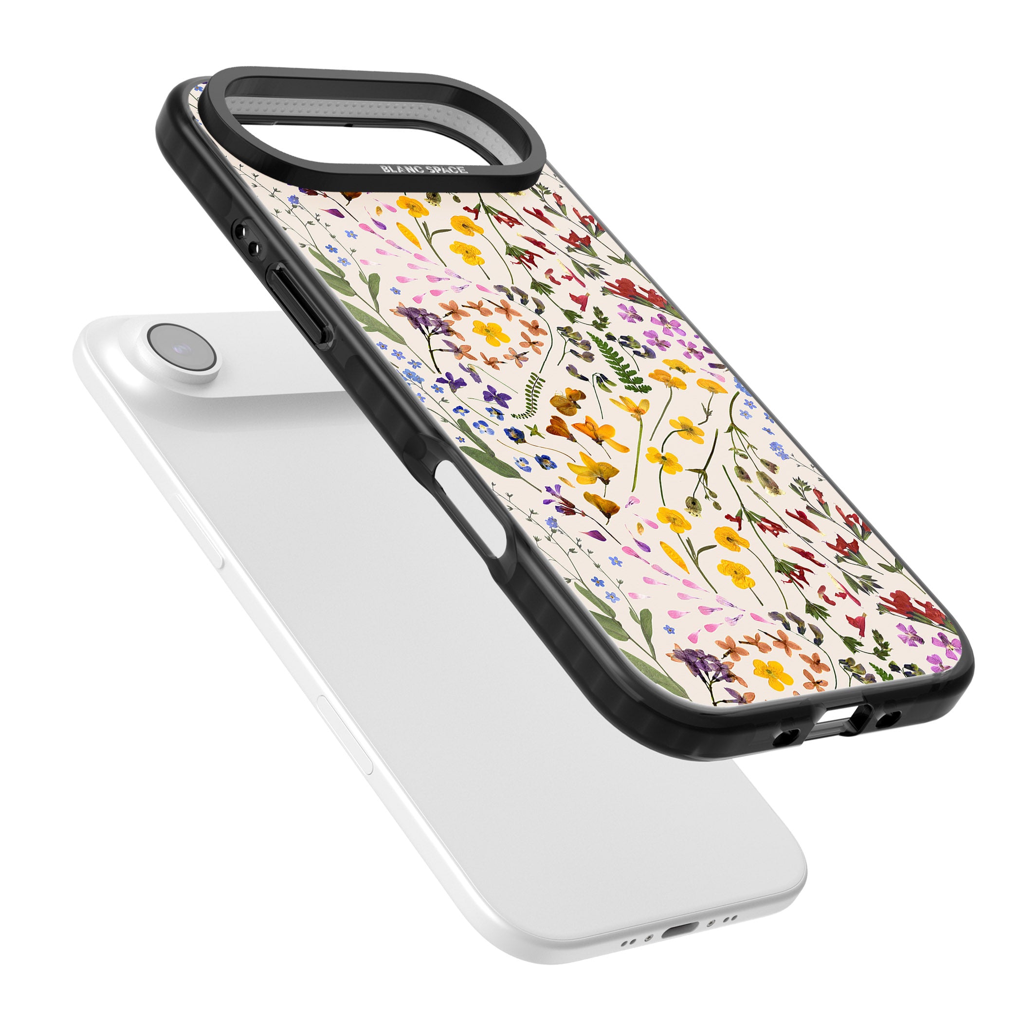 Wildflower Bouquet Cream iPhone 17 Air Impact Pro Black Phone Case Colours