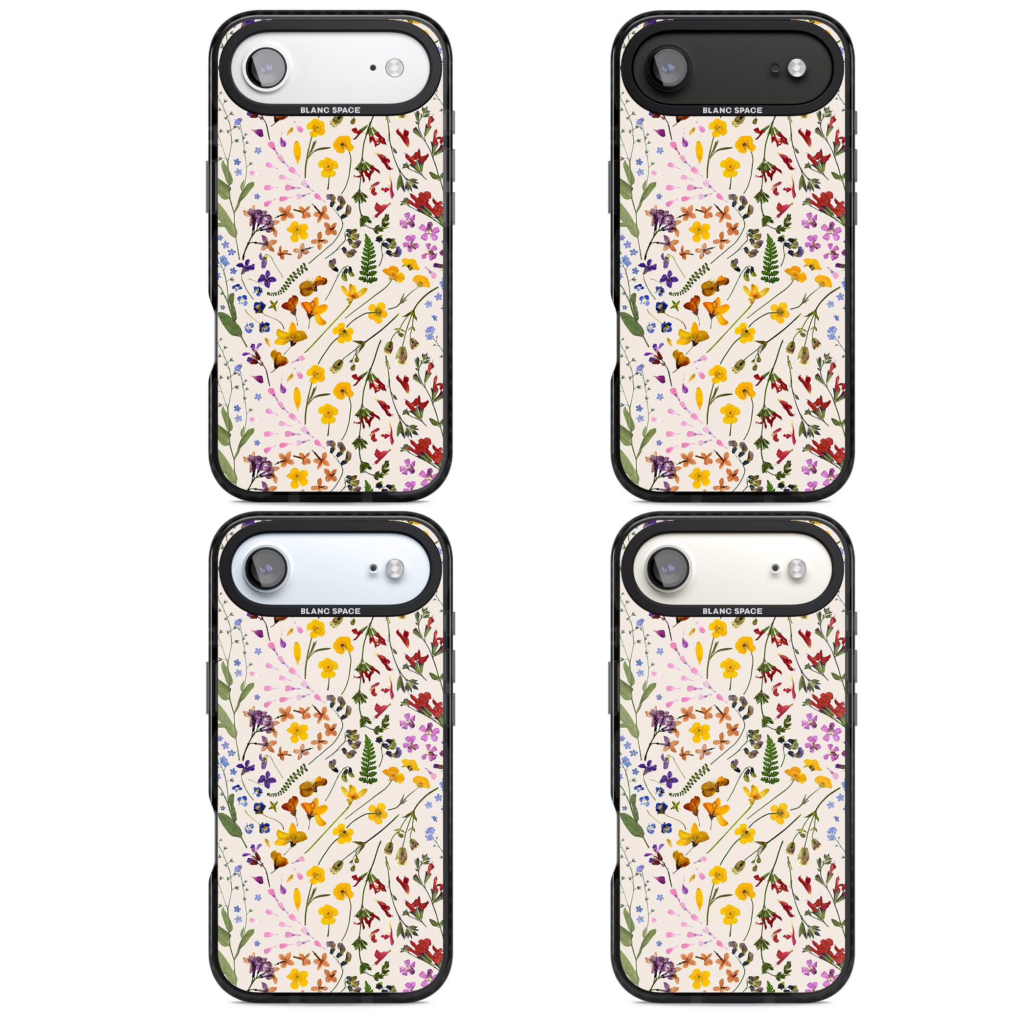 Wildflower Bouquet Cream iPhone 17 Air Impact Pro Black Phone Case APT Impact Protection