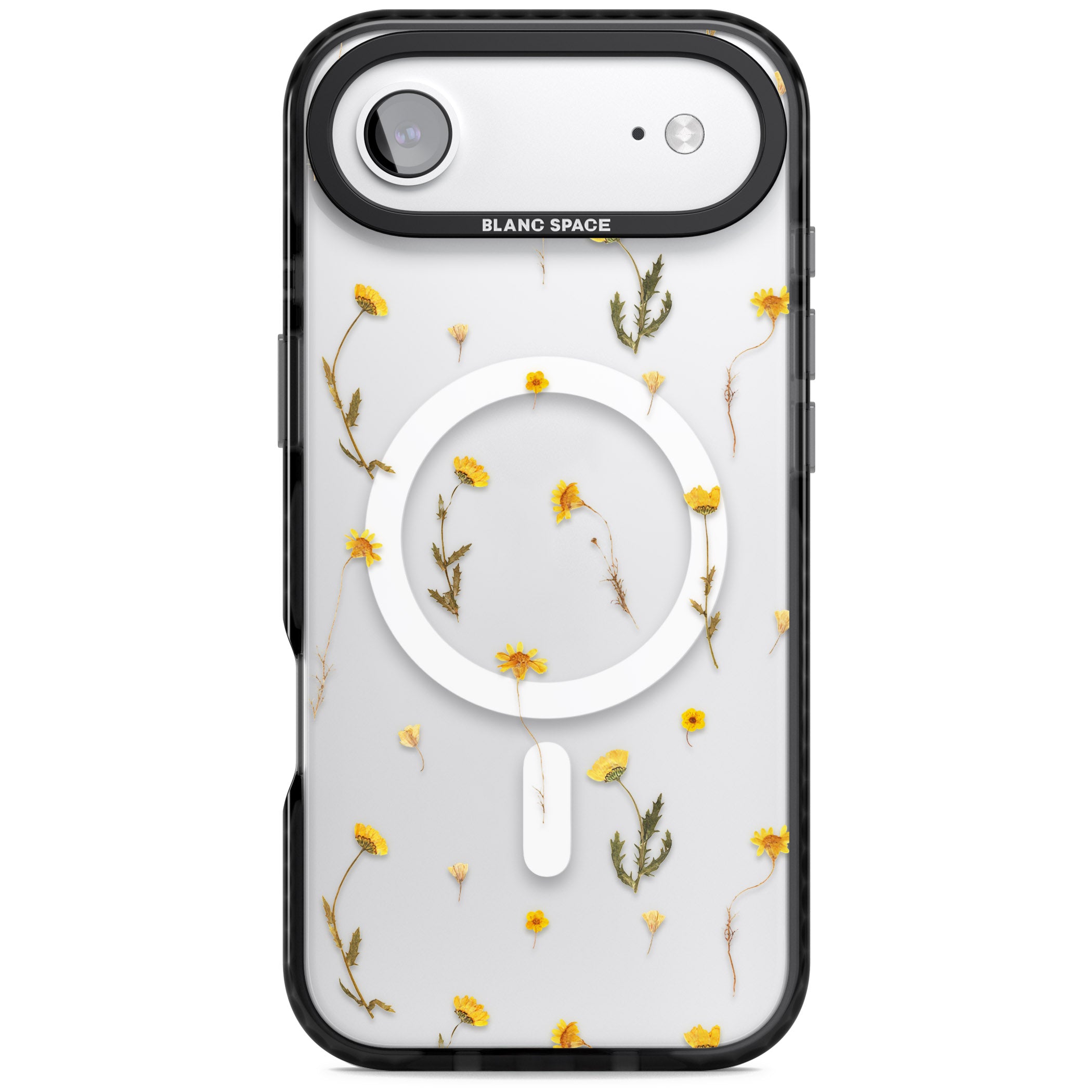 Yellow Wildflower iPhone 17 Air Impact Pro Black Phone Case