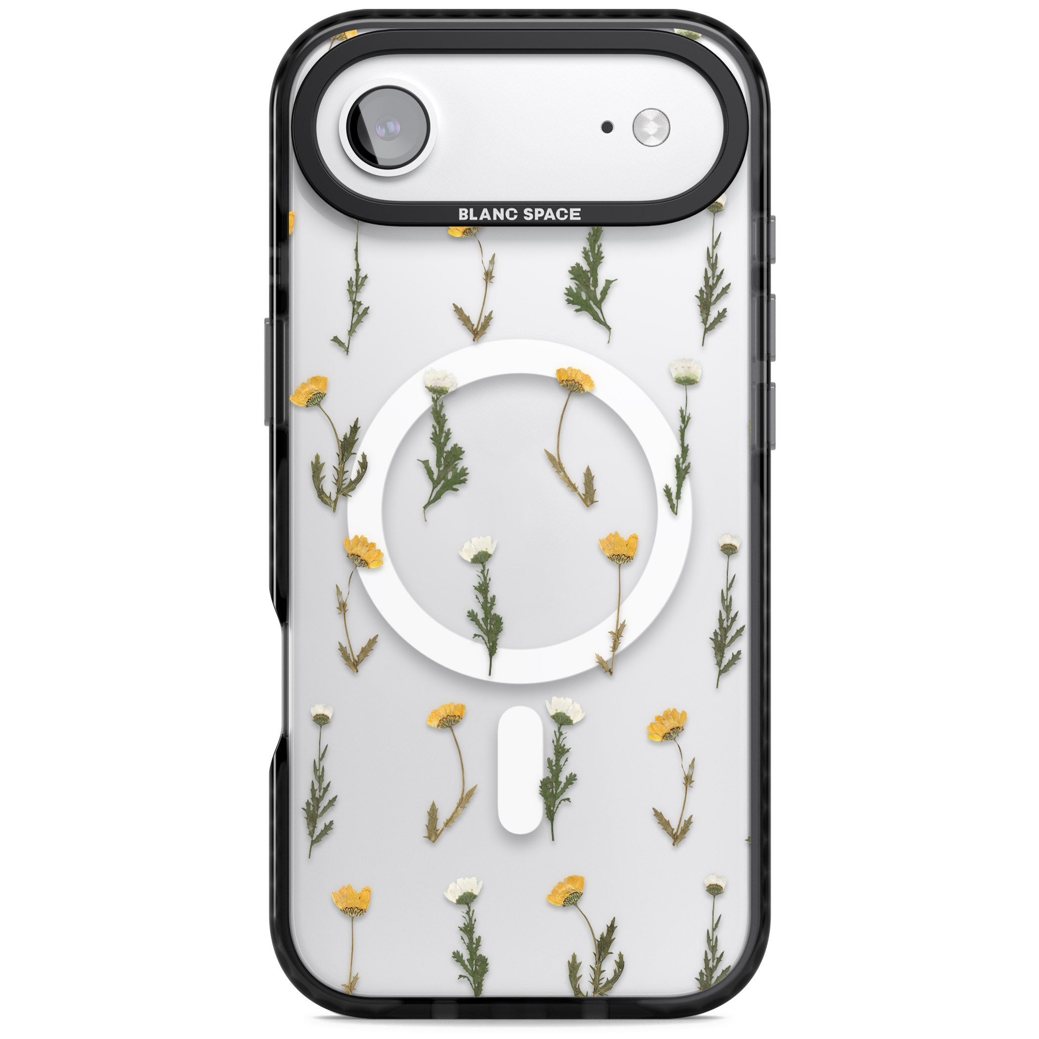 Pressed Flower iPhone 17 Air Impact Pro Black Phone Case