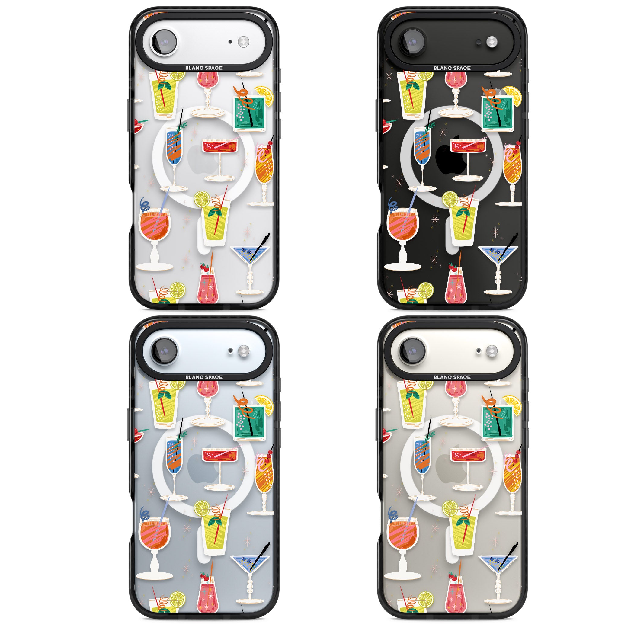 Retro Cocktails iPhone 17 Air Impact Pro Black Phone Case APT Impact Protection