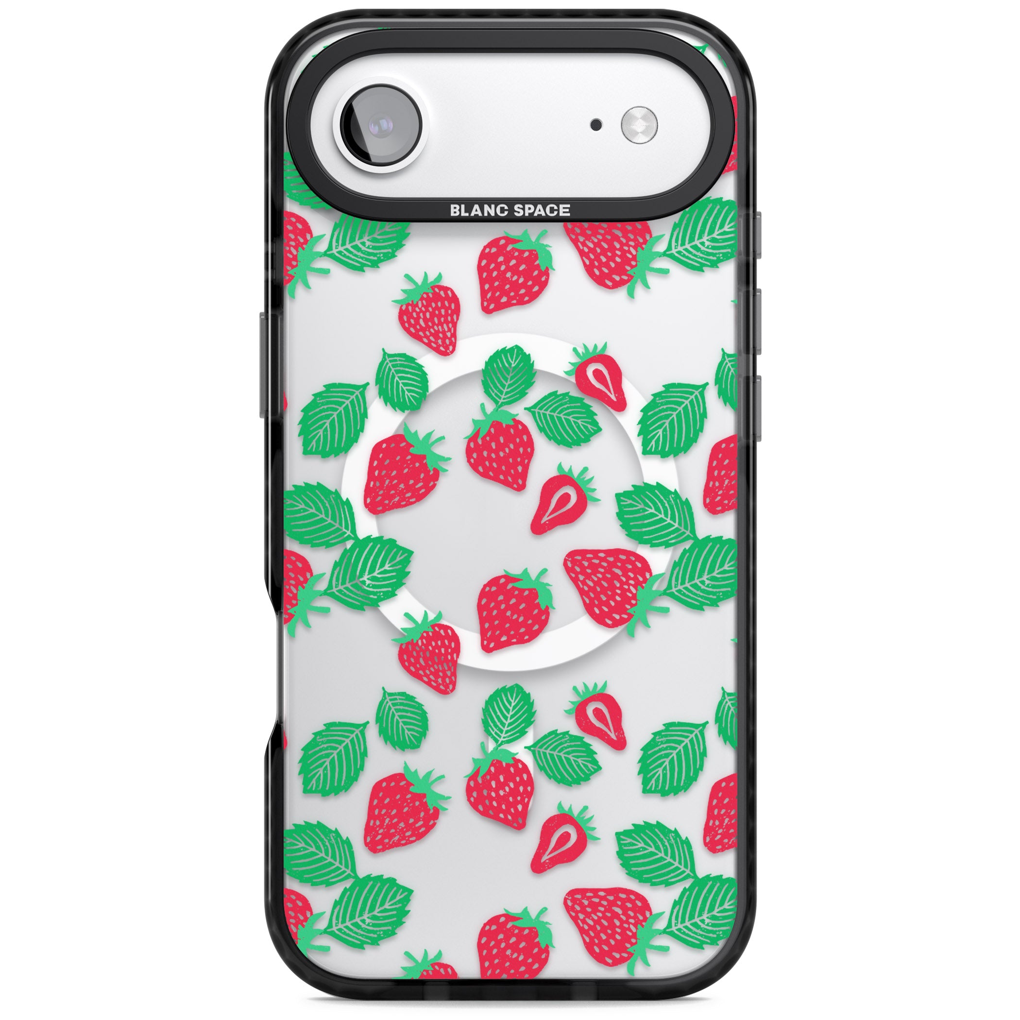 Strawberry Delight iPhone 17 Air Impact Pro Black Phone Case