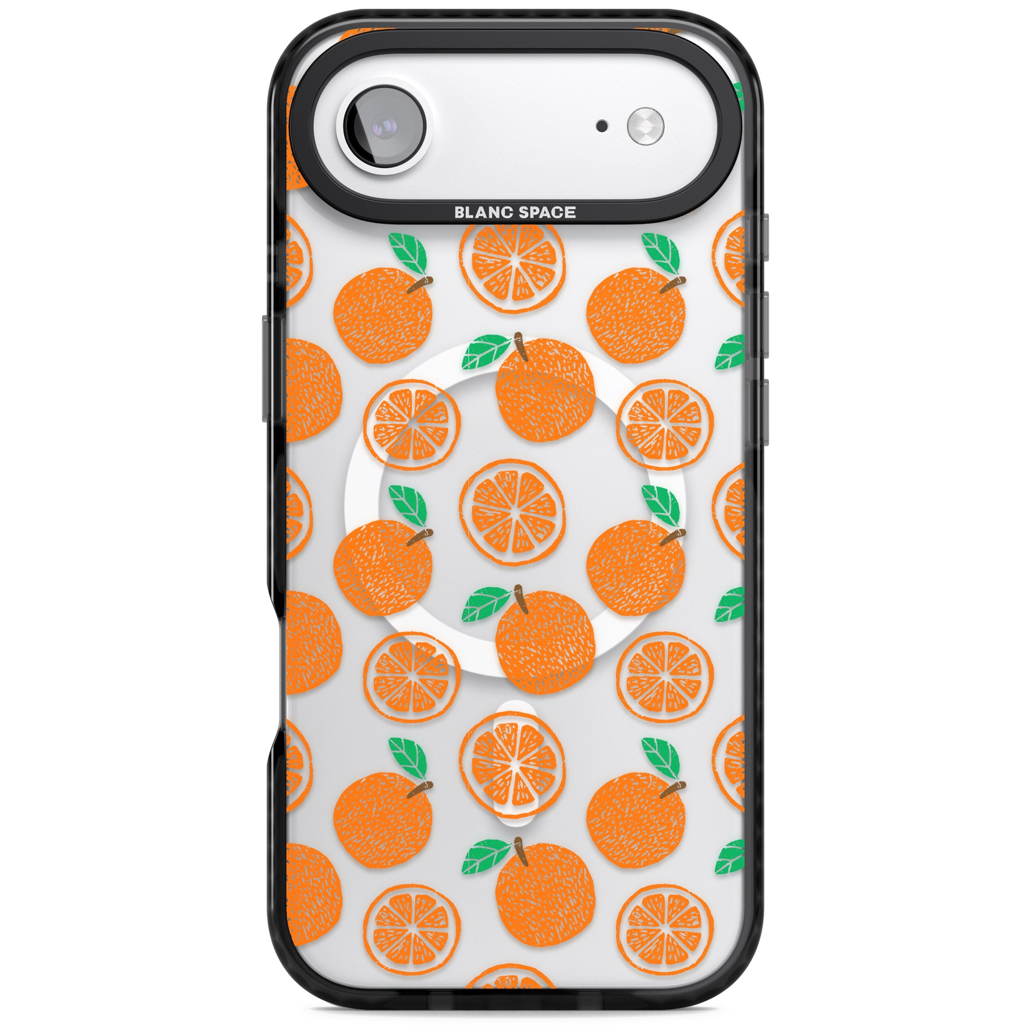 Orange Pattern iPhone 17 Air Impact Pro Black Phone Case