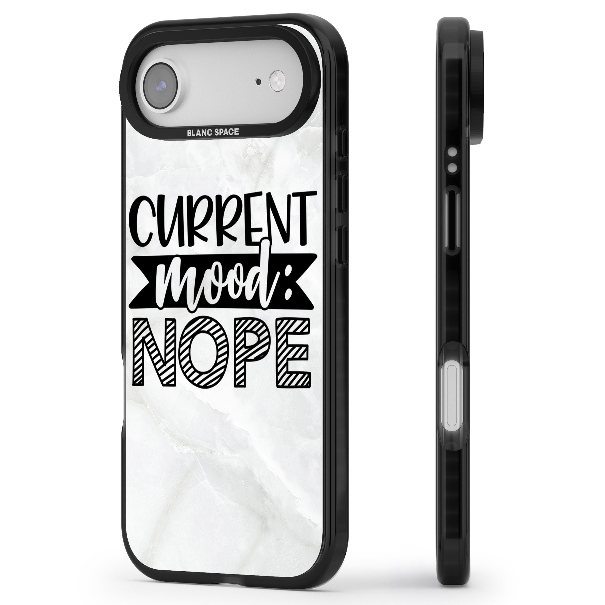 Current Mood Nope iPhone 17 Air Impact Pro Black Phone Case Side Profile