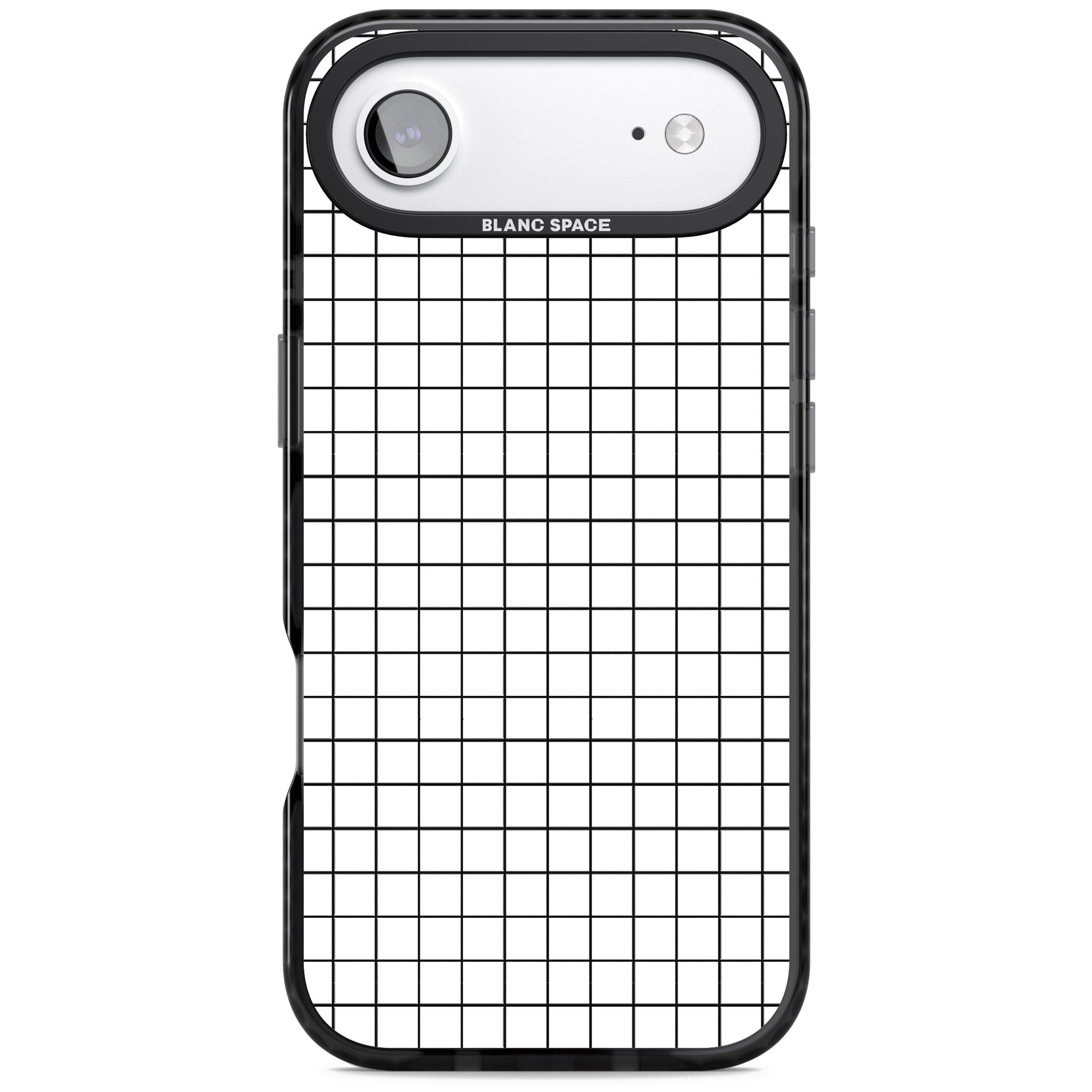 Minimal Black Grid iPhone 17 Air Impact Pro Black Phone Case