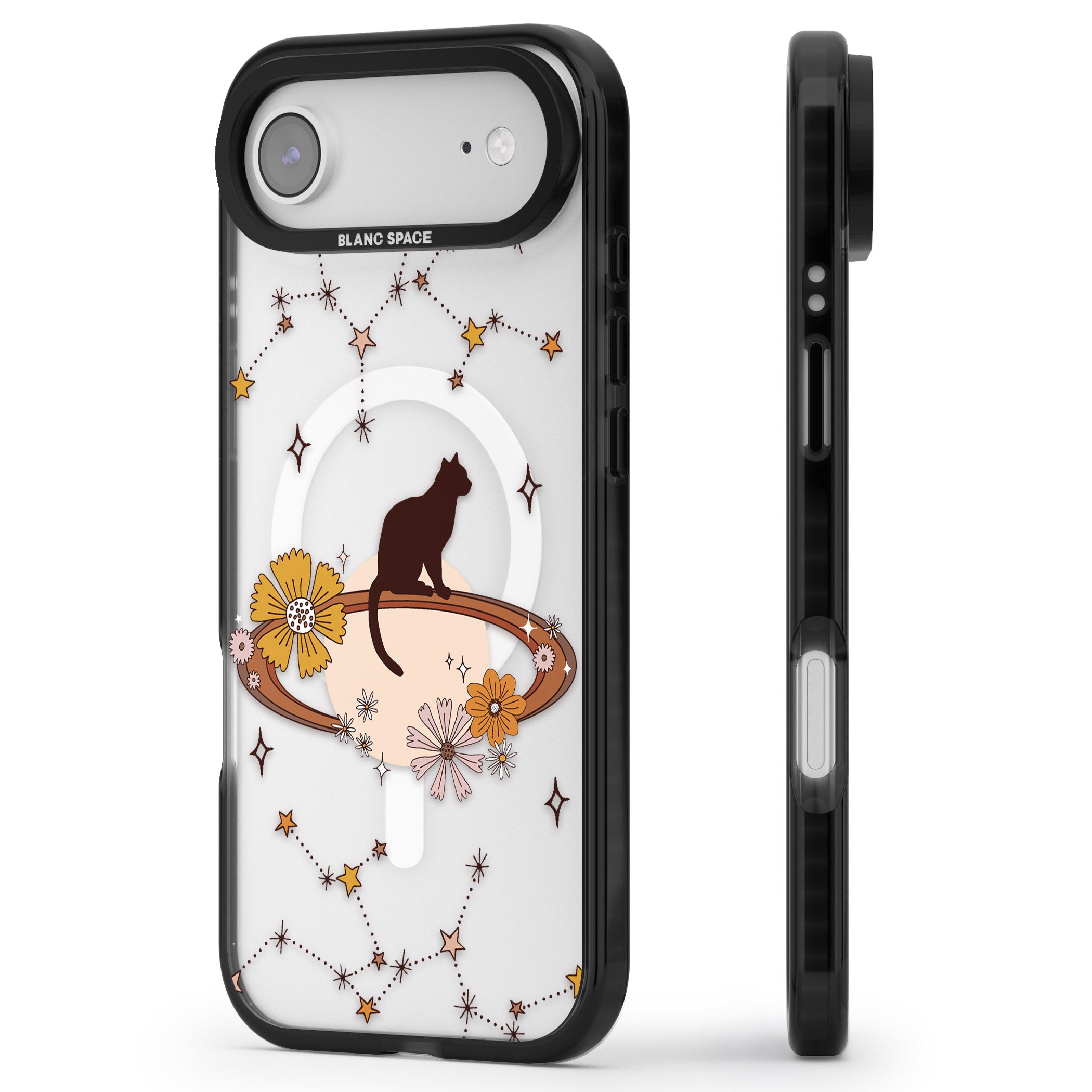 Feline Phenomenon iPhone 17 Air Impact Pro Black Phone Case Side Profile