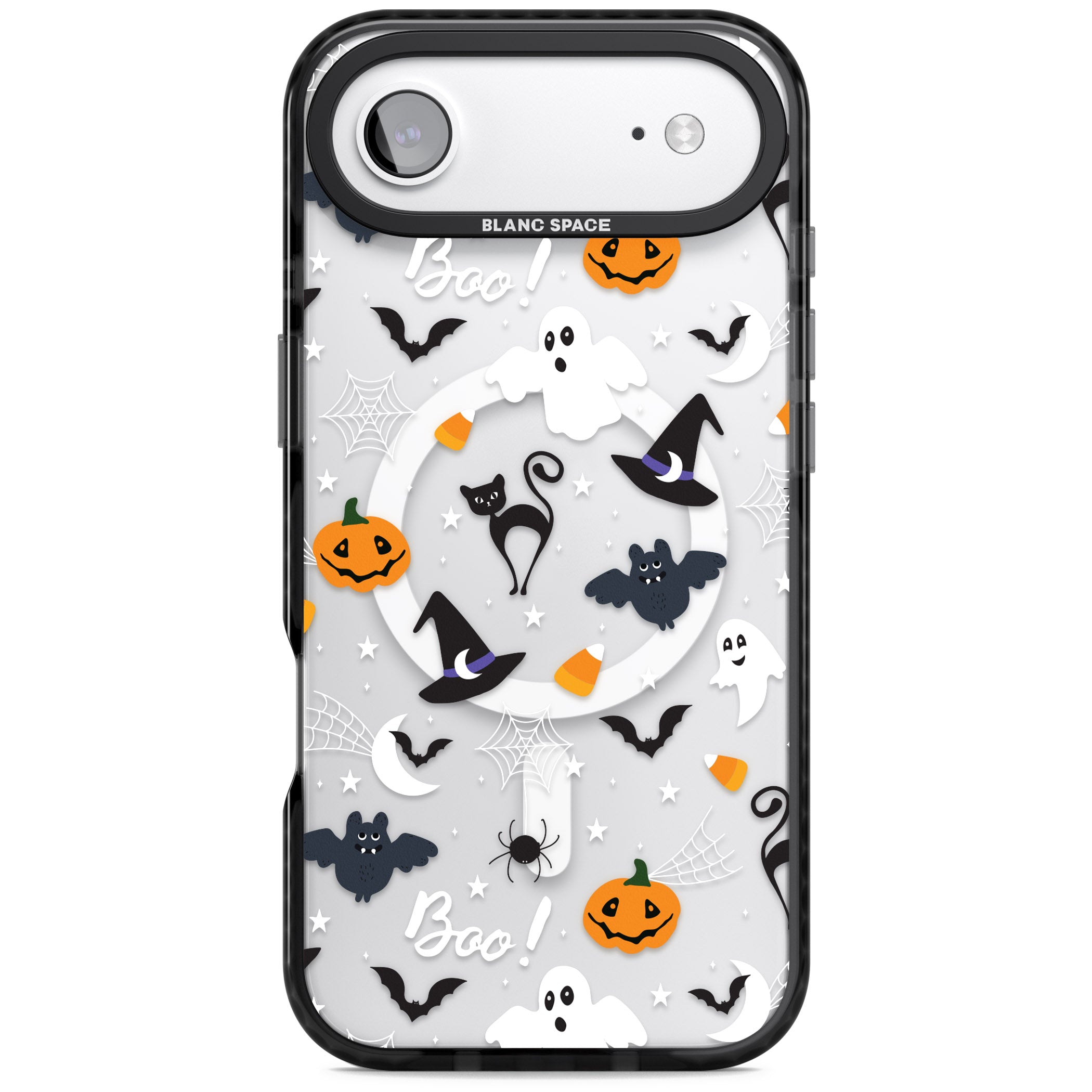 Halloween Mix Pattern iPhone 17 Air Impact Pro Black Phone Case