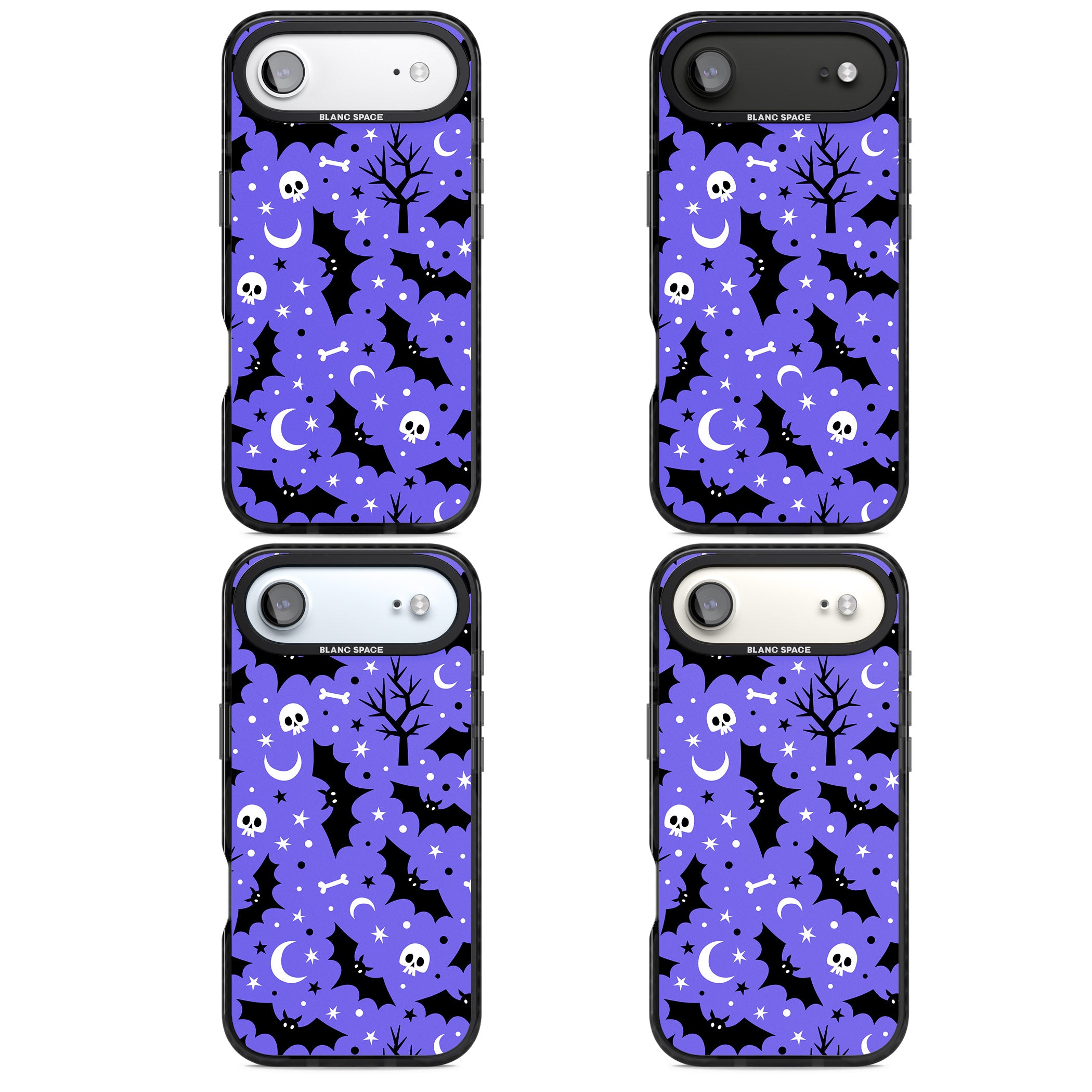 Bats N' Bones Pattern iPhone 17 Air Impact Pro Black Phone Case APT Impact Protection