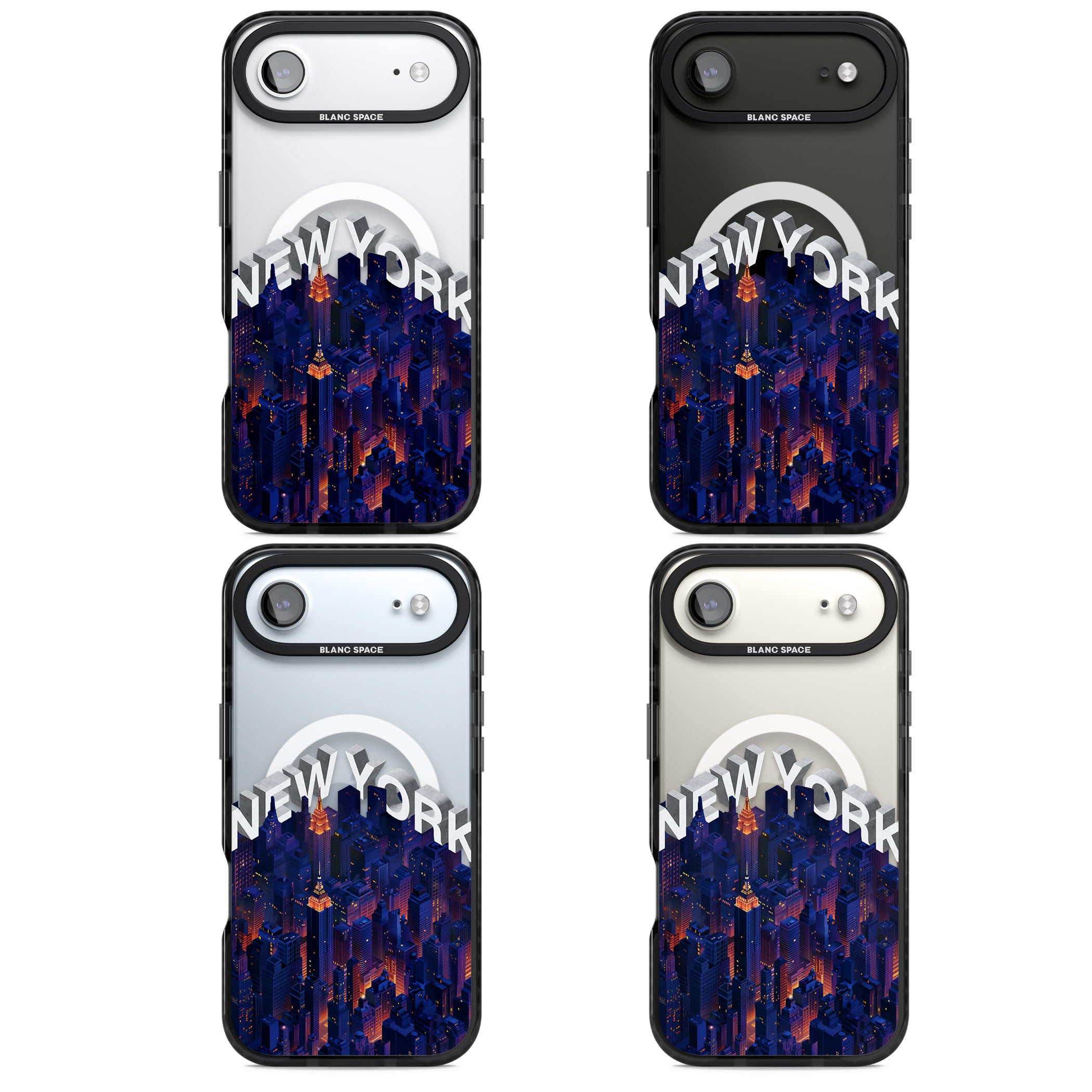 New York City iPhone 17 Air Impact Pro Black Phone Case APT Impact Protection