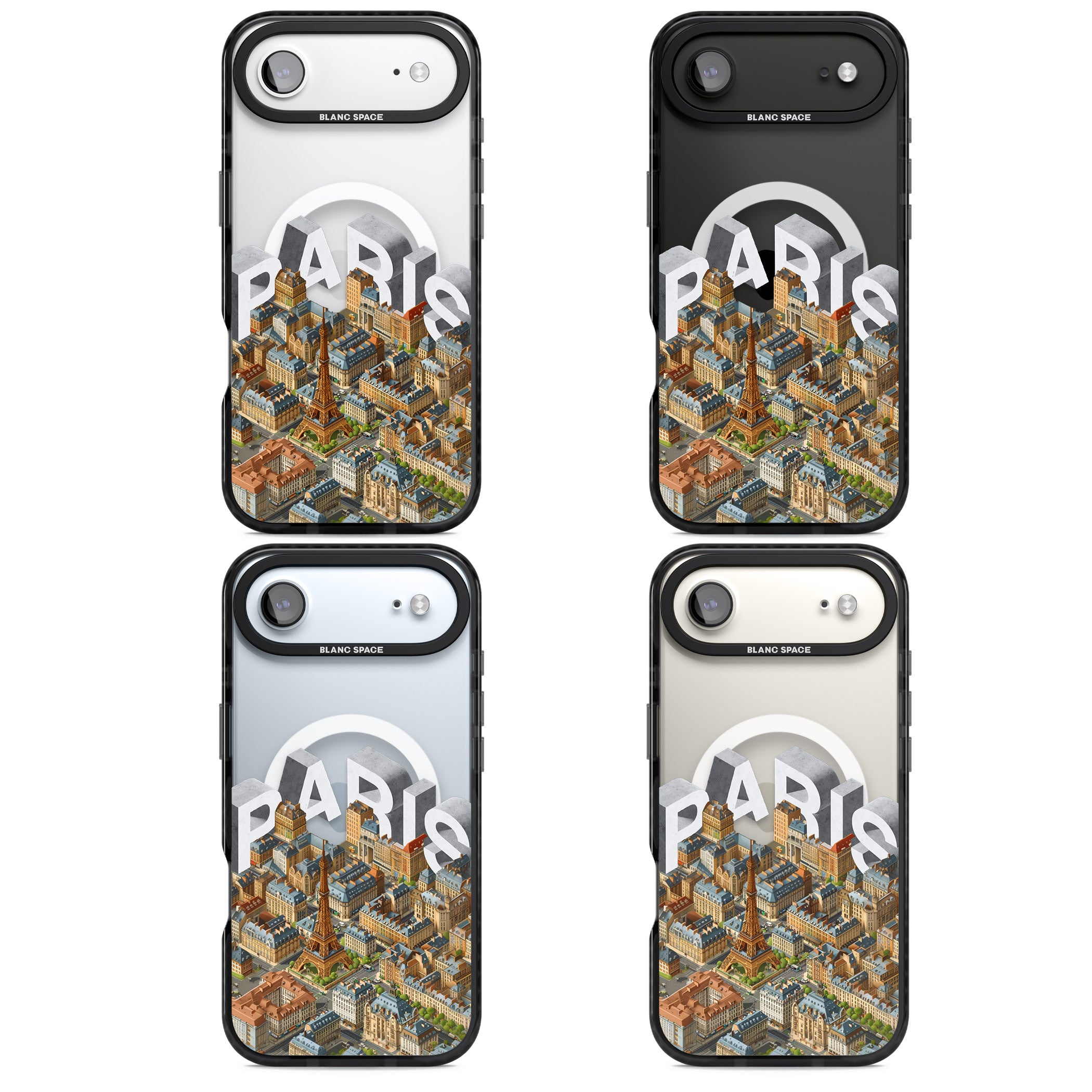 Paris iPhone 17 Air Impact Pro Black Phone Case APT Impact Protection