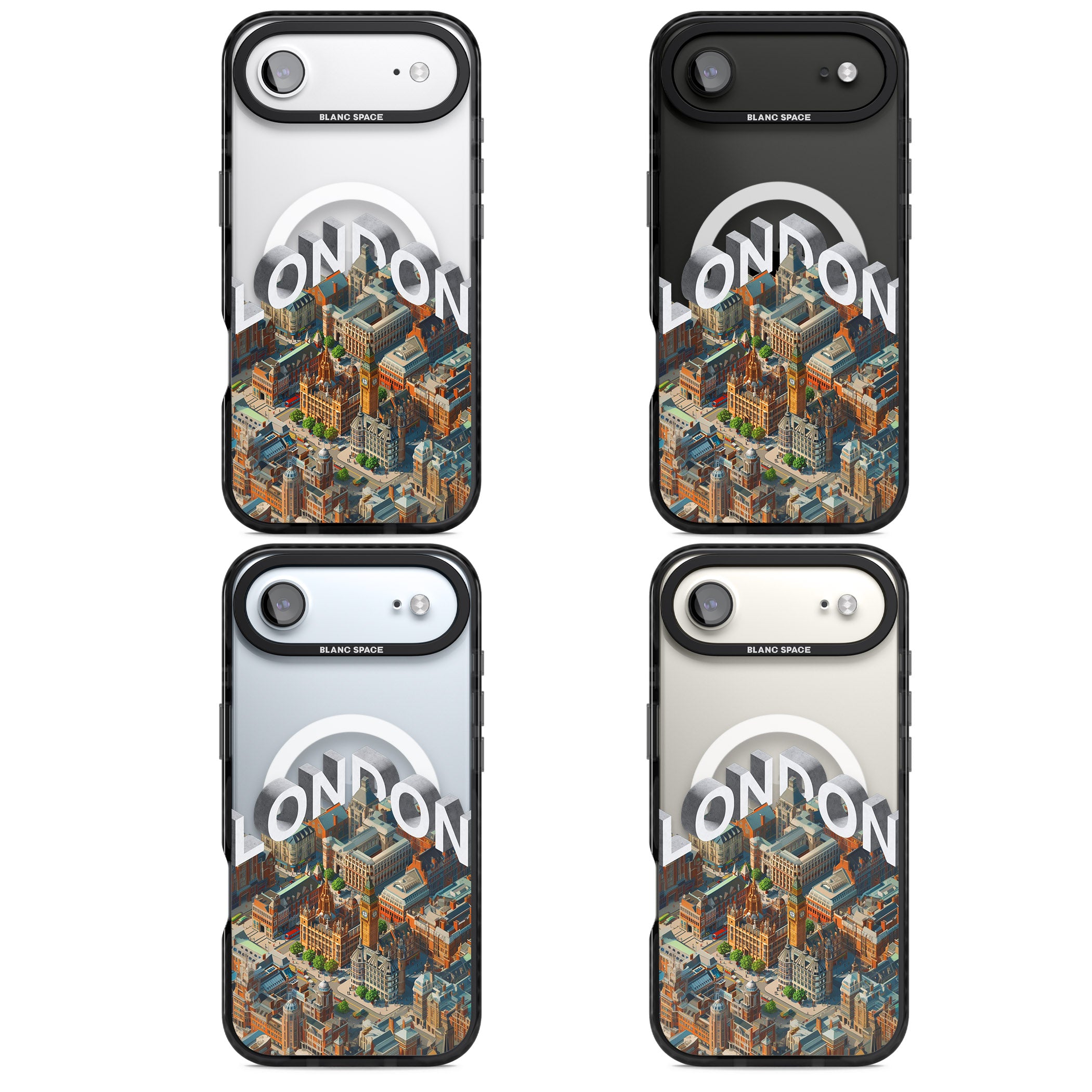 London iPhone 17 Air Impact Pro Black Phone Case APT Impact Protection