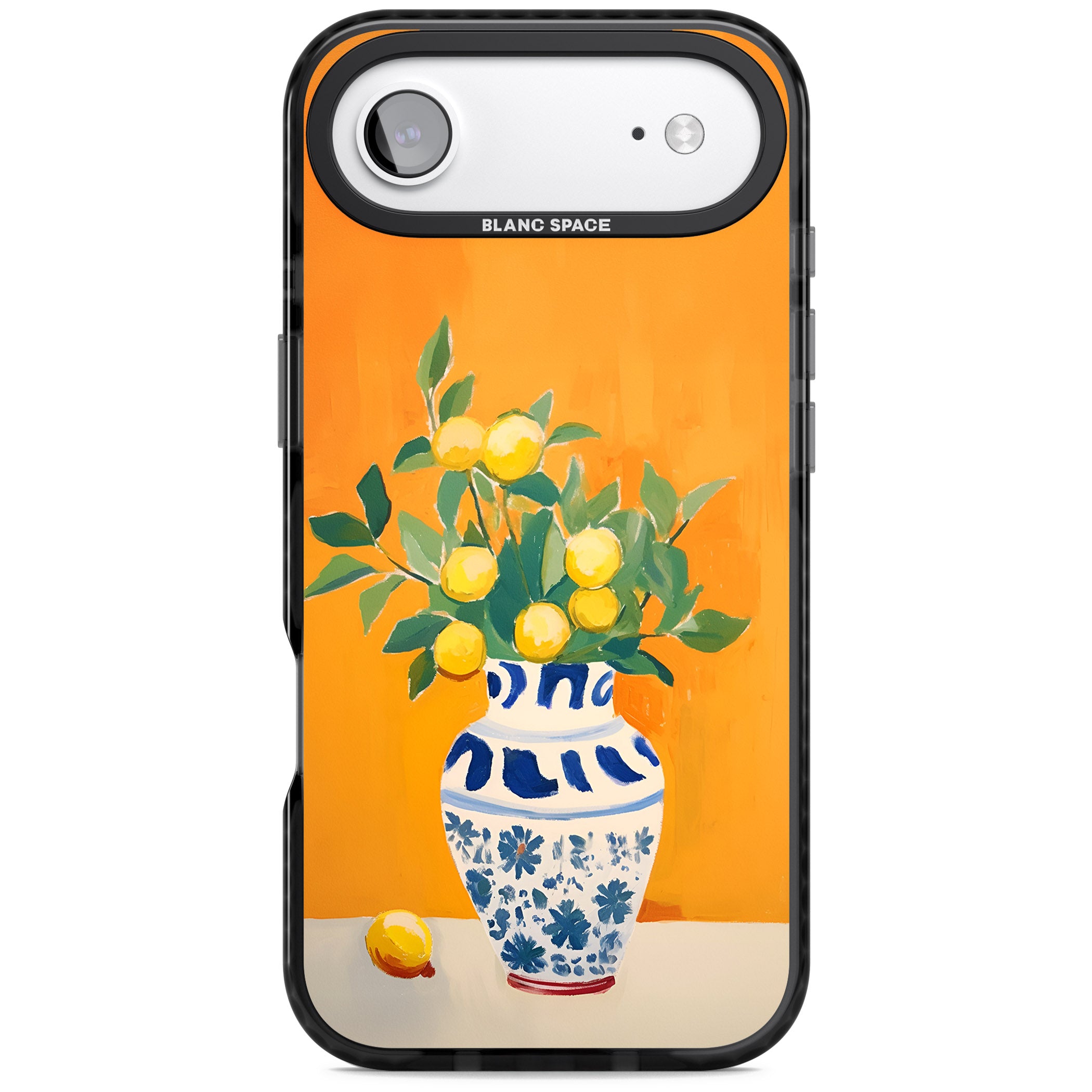 Lemon Vase iPhone 17 Air Impact Pro Black Phone Case