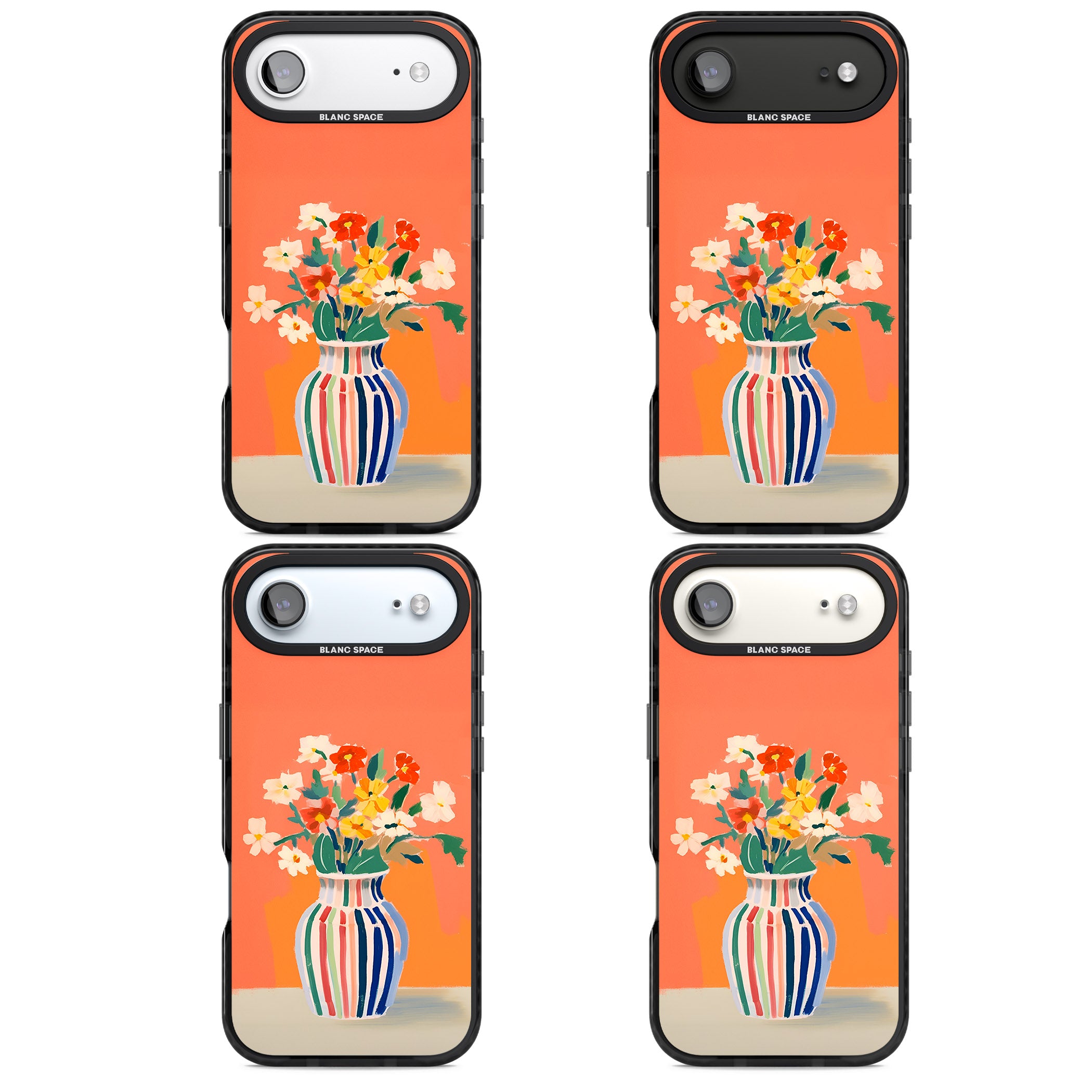 Coral Flower Vase iPhone 17 Air Impact Pro Black Phone Case APT Impact Protection