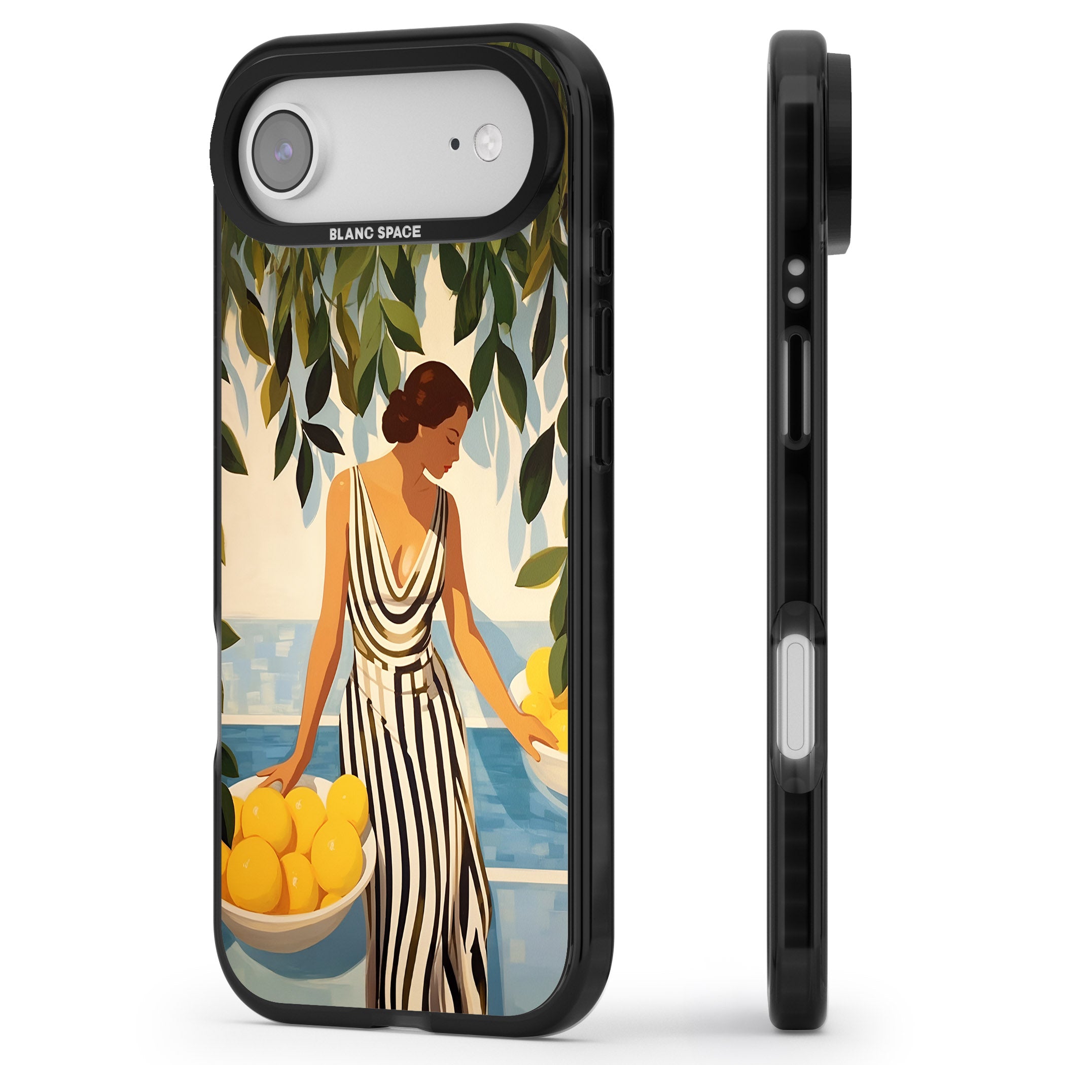 Lemon Picking iPhone 17 Air Impact Pro Black Phone Case Side Profile