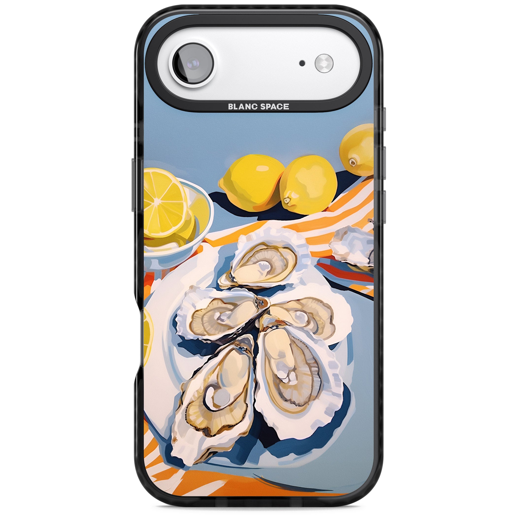 Fresh Oysters & Lemons iPhone 17 Air Impact Pro Black Phone Case