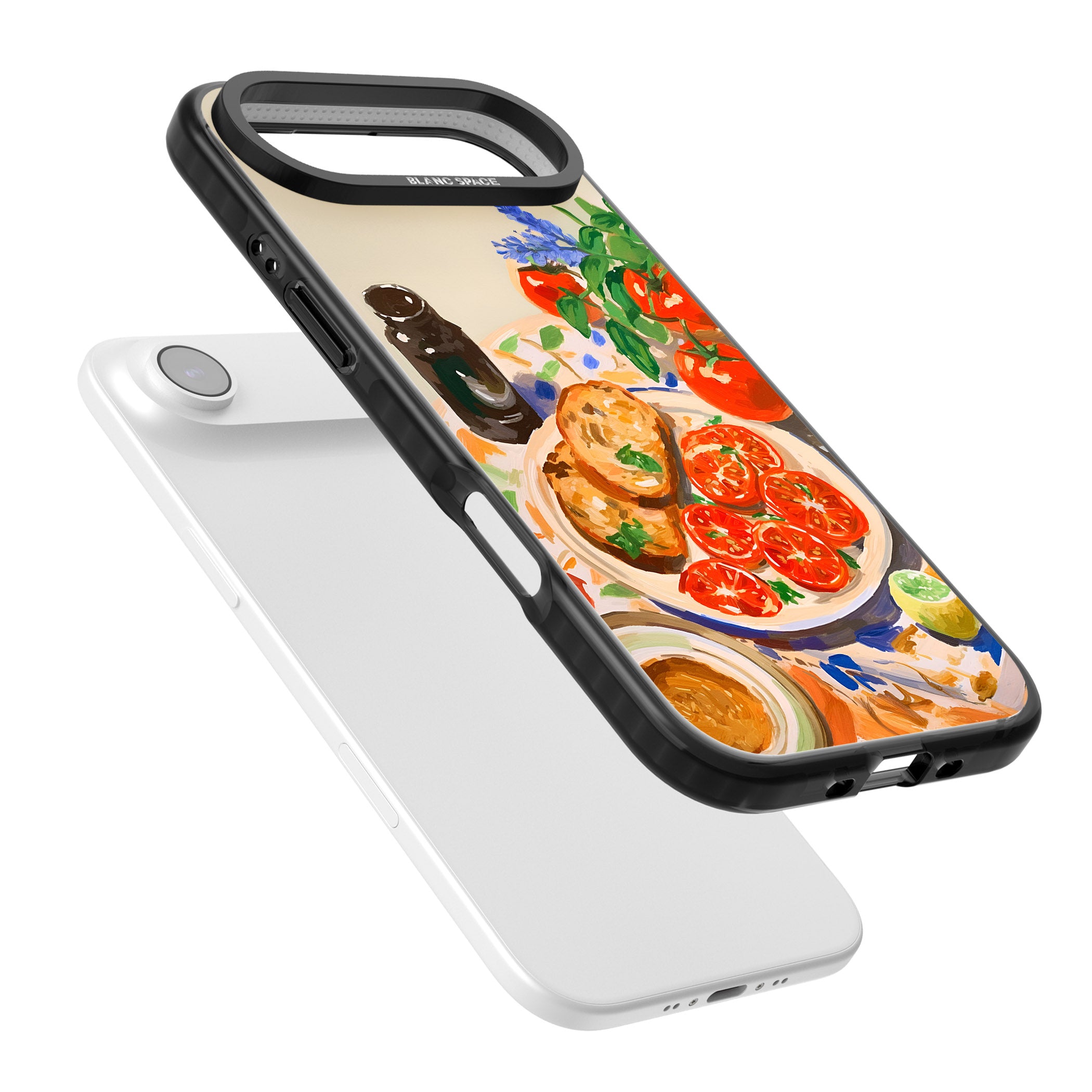 Bruschetta & Tomatoes iPhone 17 Air Impact Pro Black Phone Case Colours