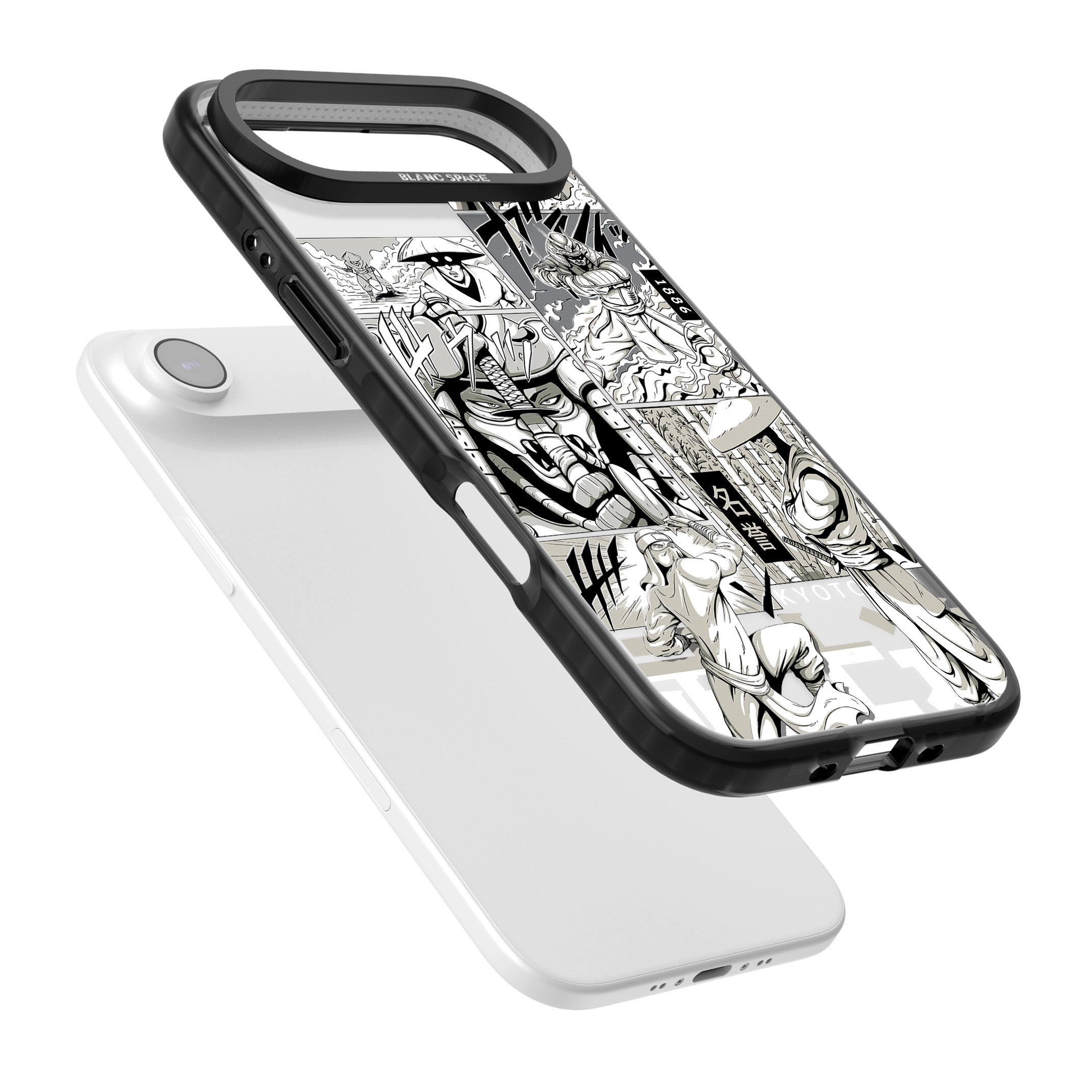 Greyscale Anime Comic iPhone 17 Air Impact Pro Black Phone Case Colours