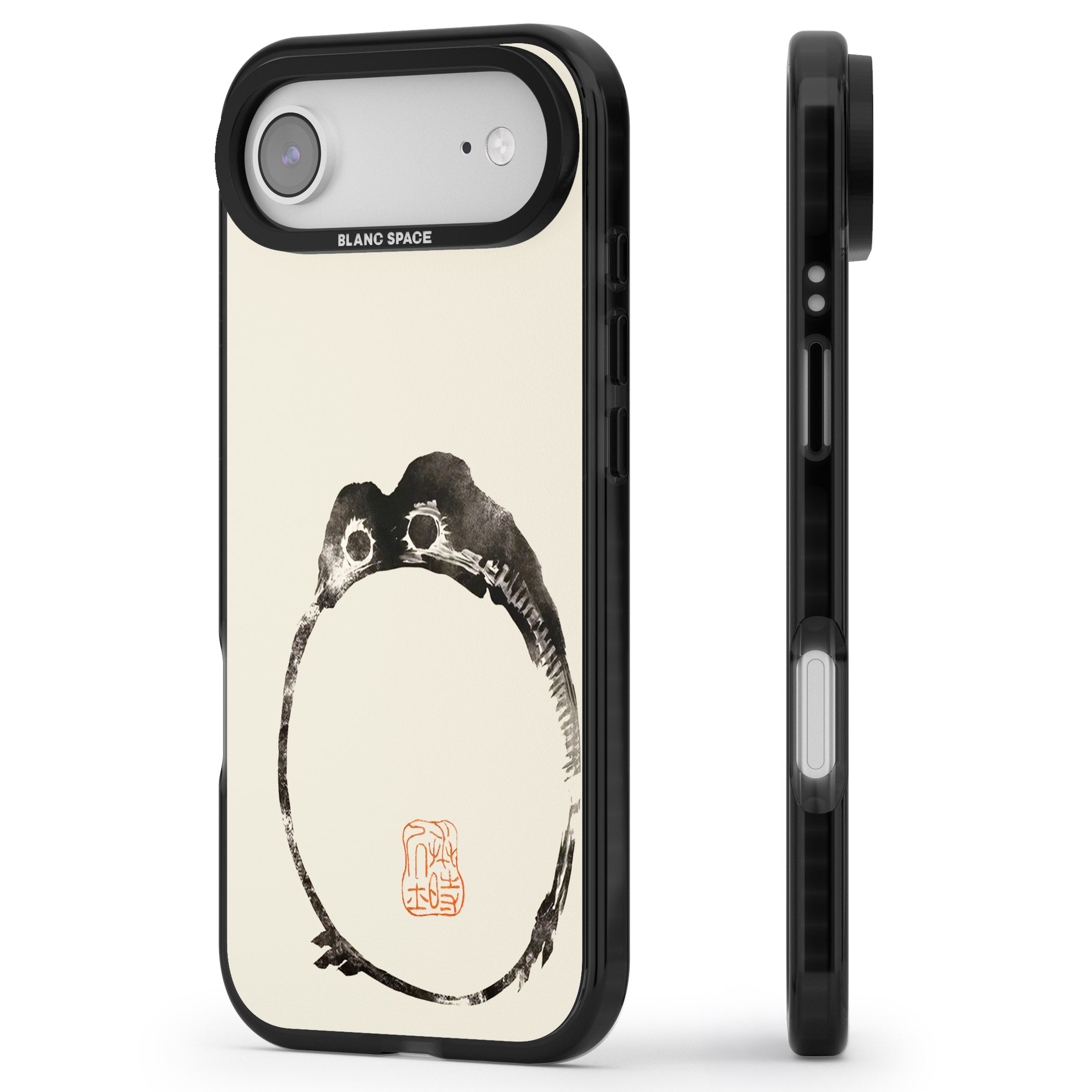 Matsumoto Hoji Round Frog iPhone 17 Air Impact Pro Black Phone Case Side Profile