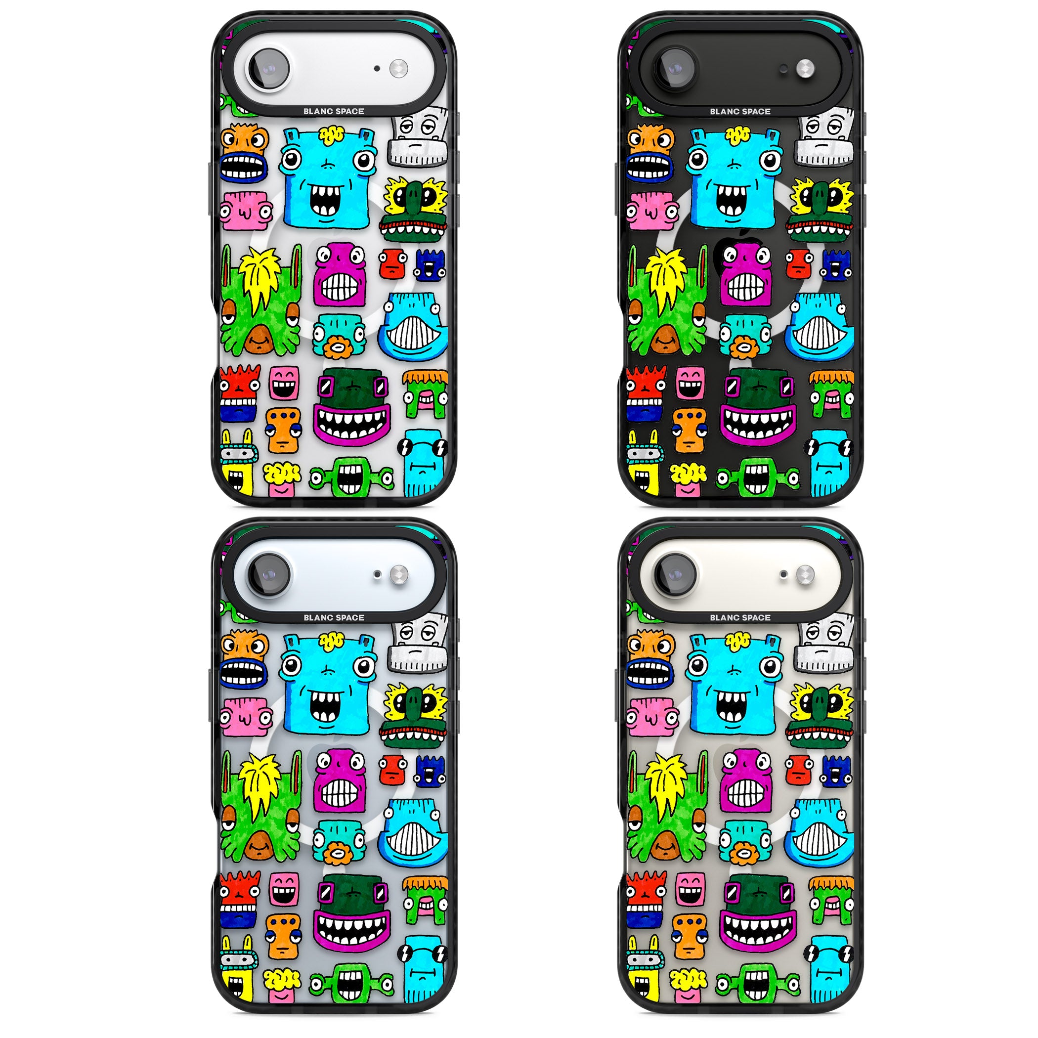 Burst Heads Colour iPhone 17 Air Impact Pro Black Phone Case APT Impact Protection