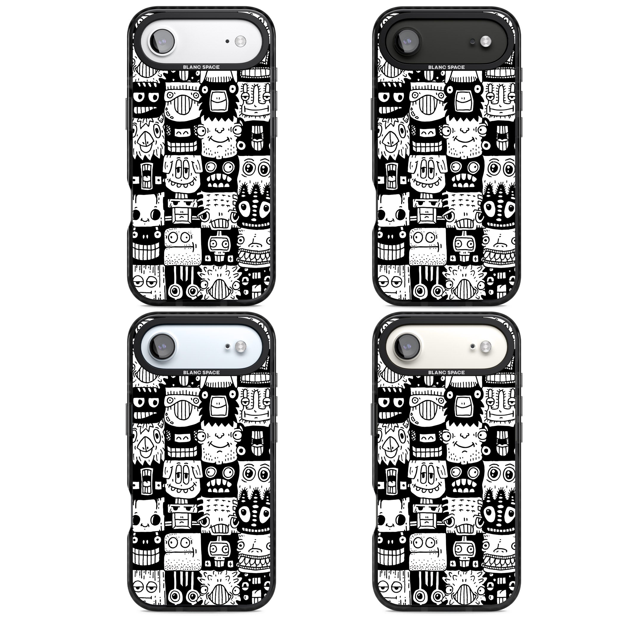 Checkerboard Heads iPhone 17 Air Impact Pro Black Phone Case APT Impact Protection