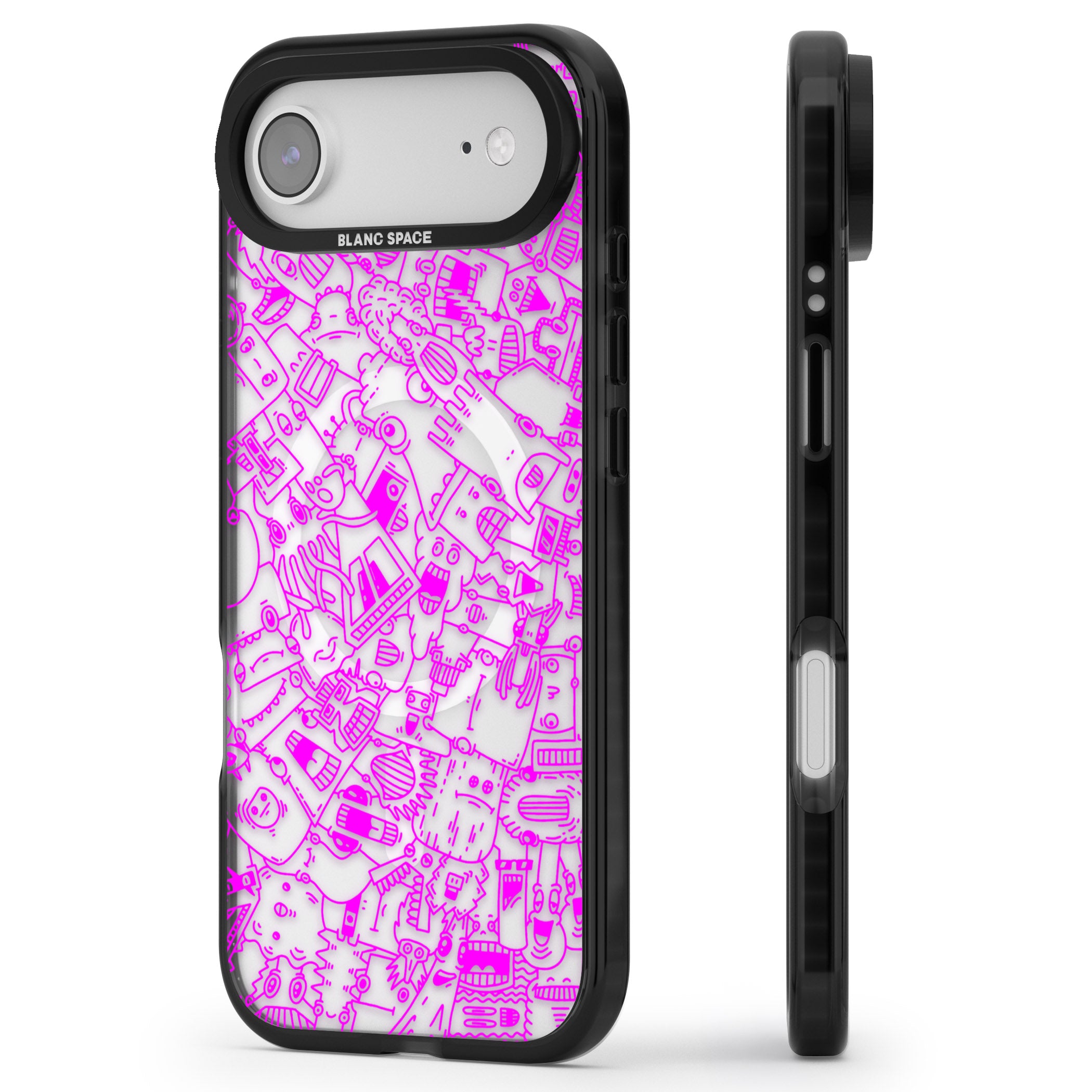 Pink Pals iPhone 17 Air Impact Pro Black Phone Case Side Profile