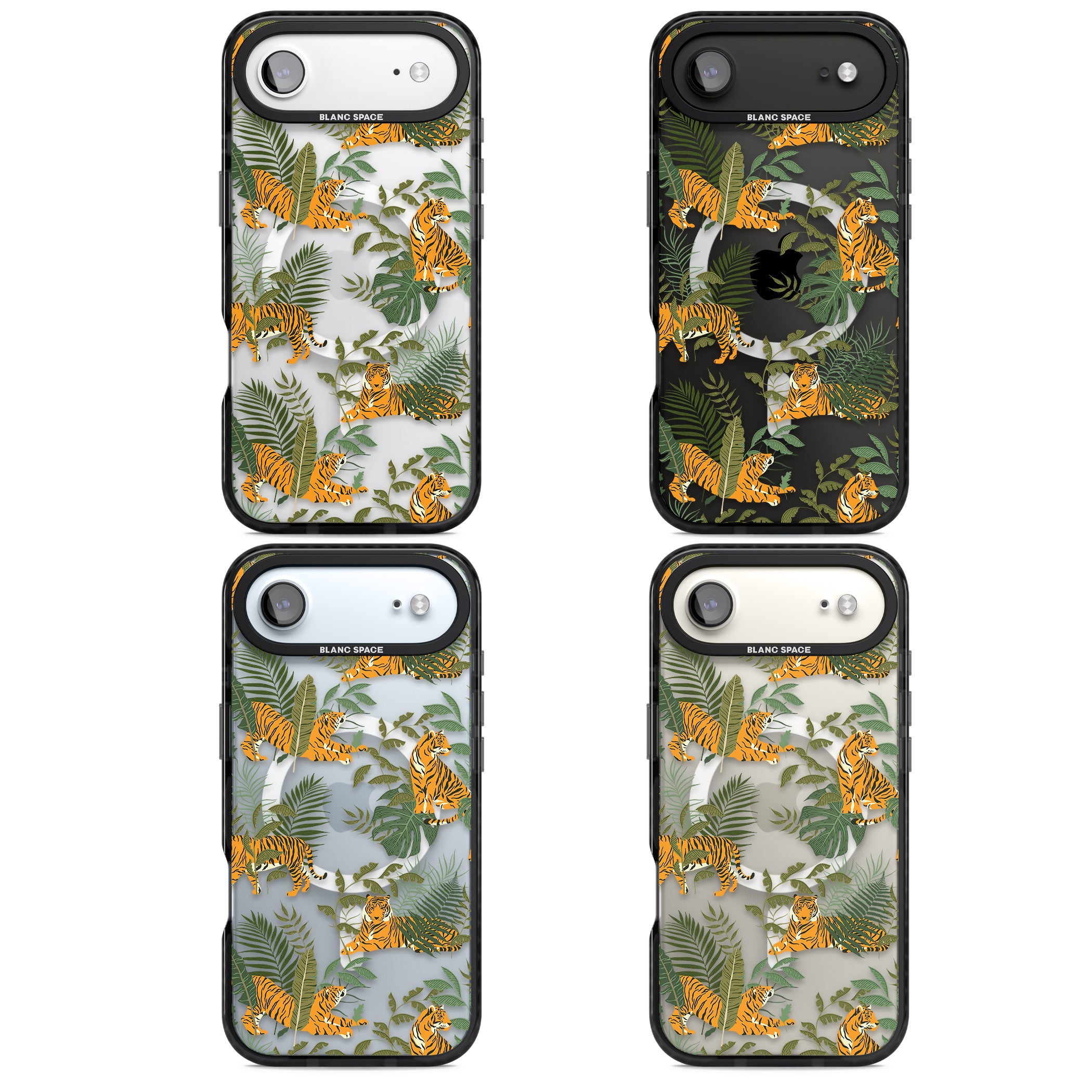 Tiger & Fern Jungle iPhone 17 Air Impact Pro Black Phone Case APT Impact Protection