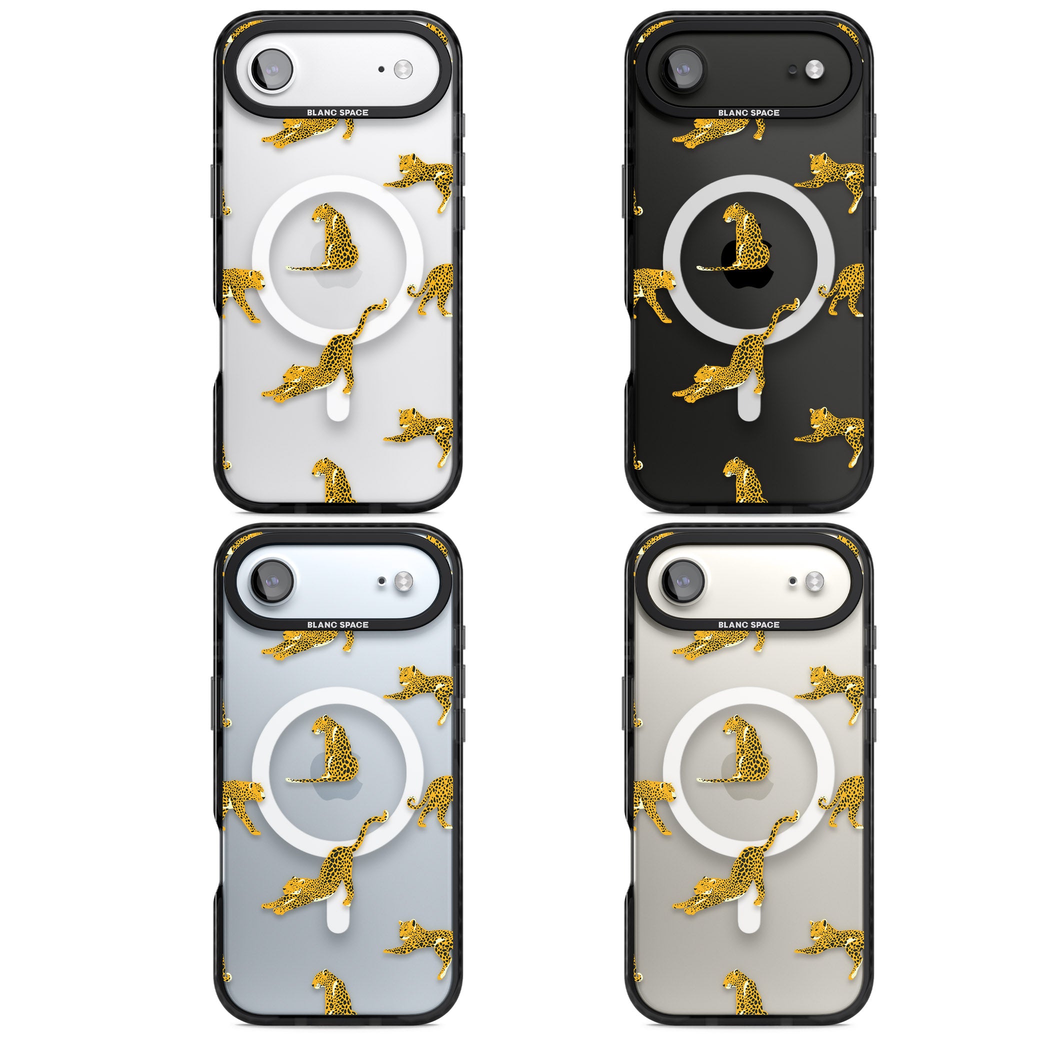 Leopard Spots iPhone 17 Air Impact Pro Black Phone Case APT Impact Protection
