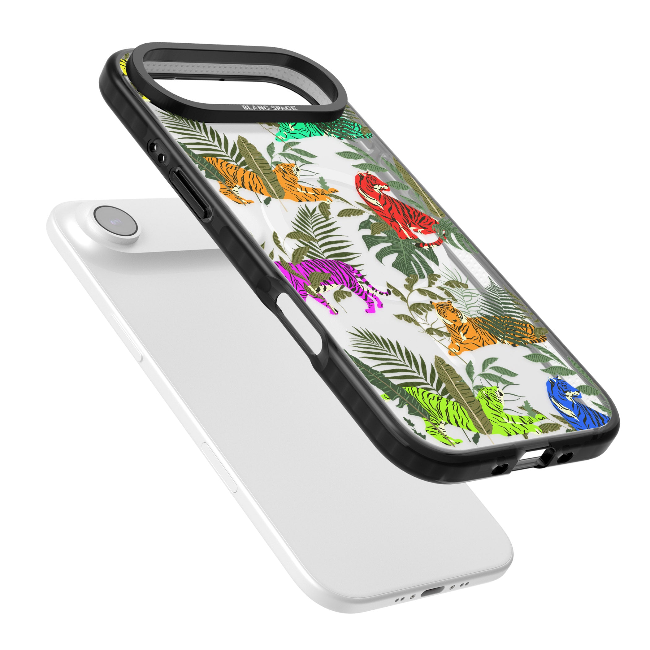 Colorful Jungle Tiger iPhone 17 Air Impact Pro Black Phone Case Colours