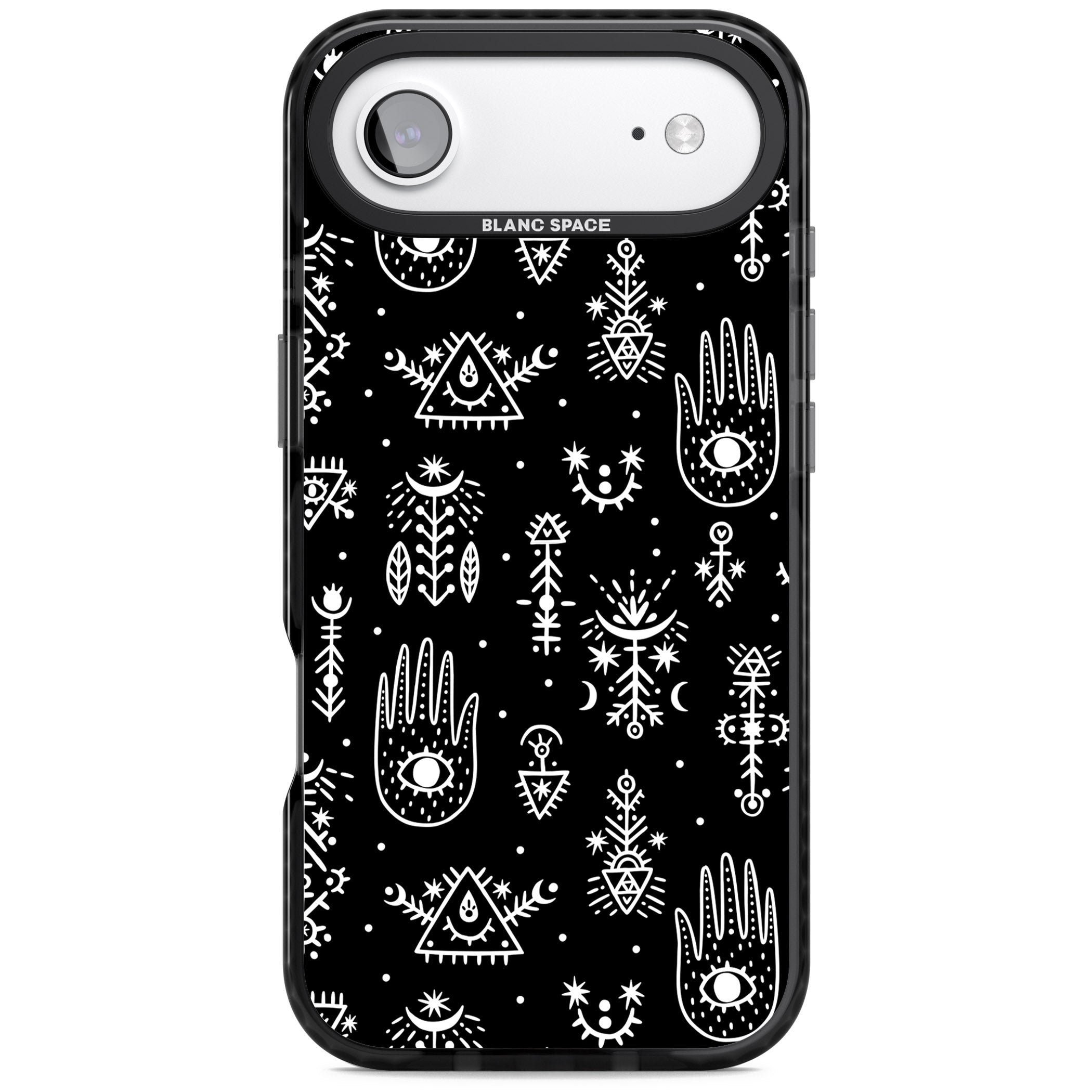 Tribal Symbols Black iPhone 17 Air Impact Pro Black Phone Case