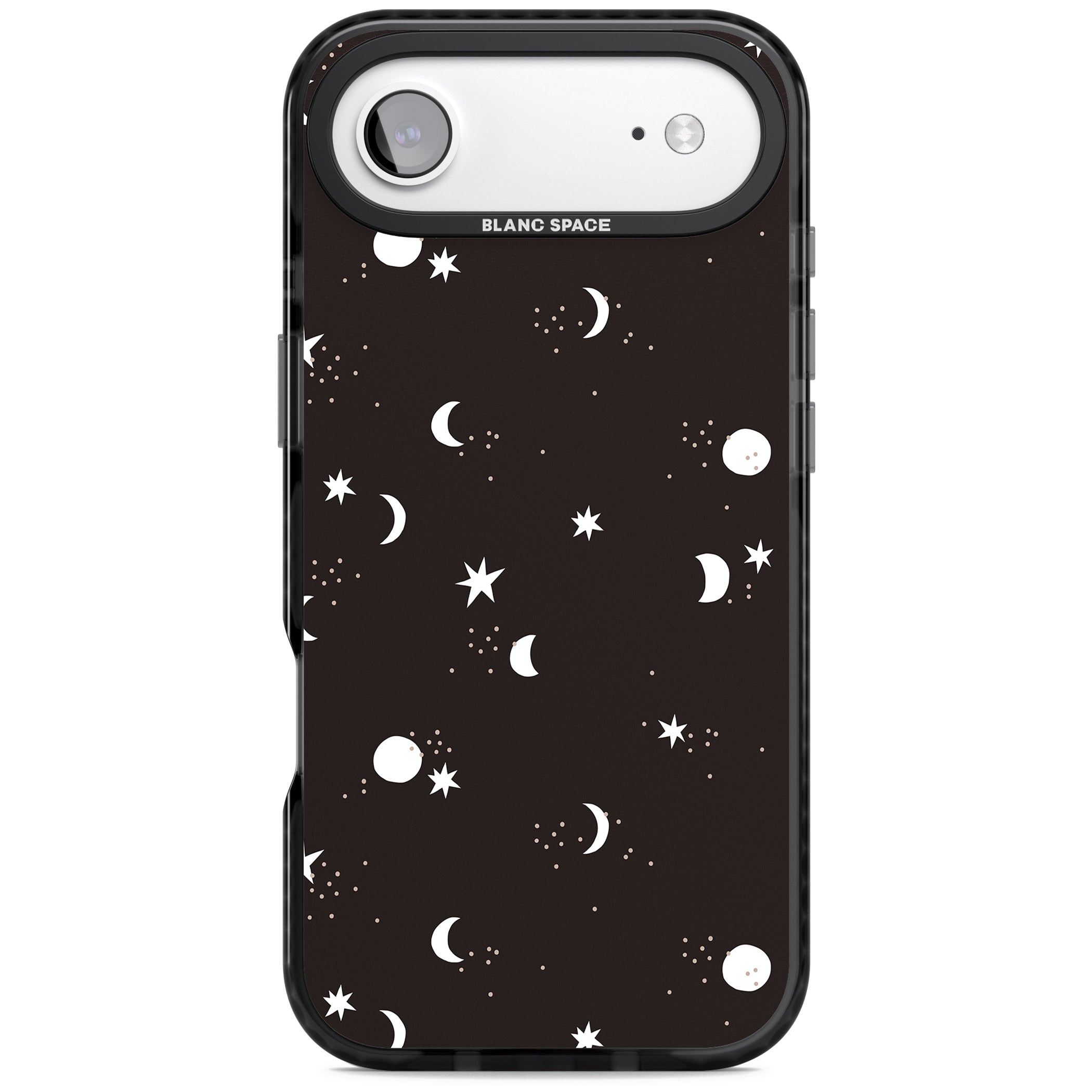 Funky Moons & Stars iPhone 17 Air Impact Pro Black Phone Case