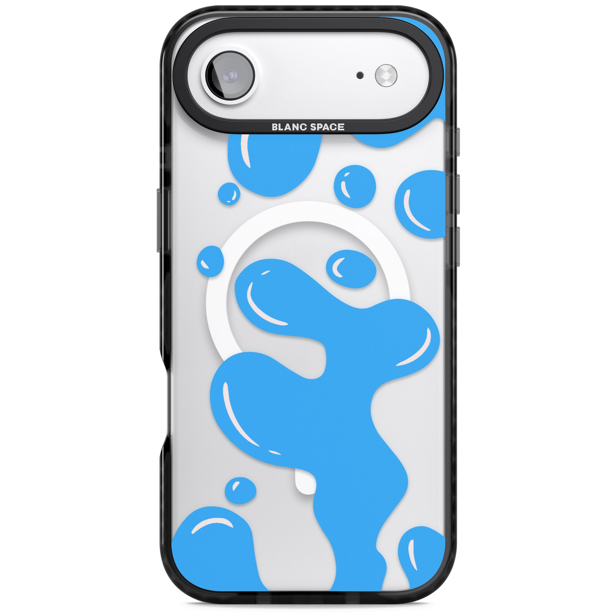 Blue Lava Lamp iPhone 17 Air Impact Pro Black Phone Case