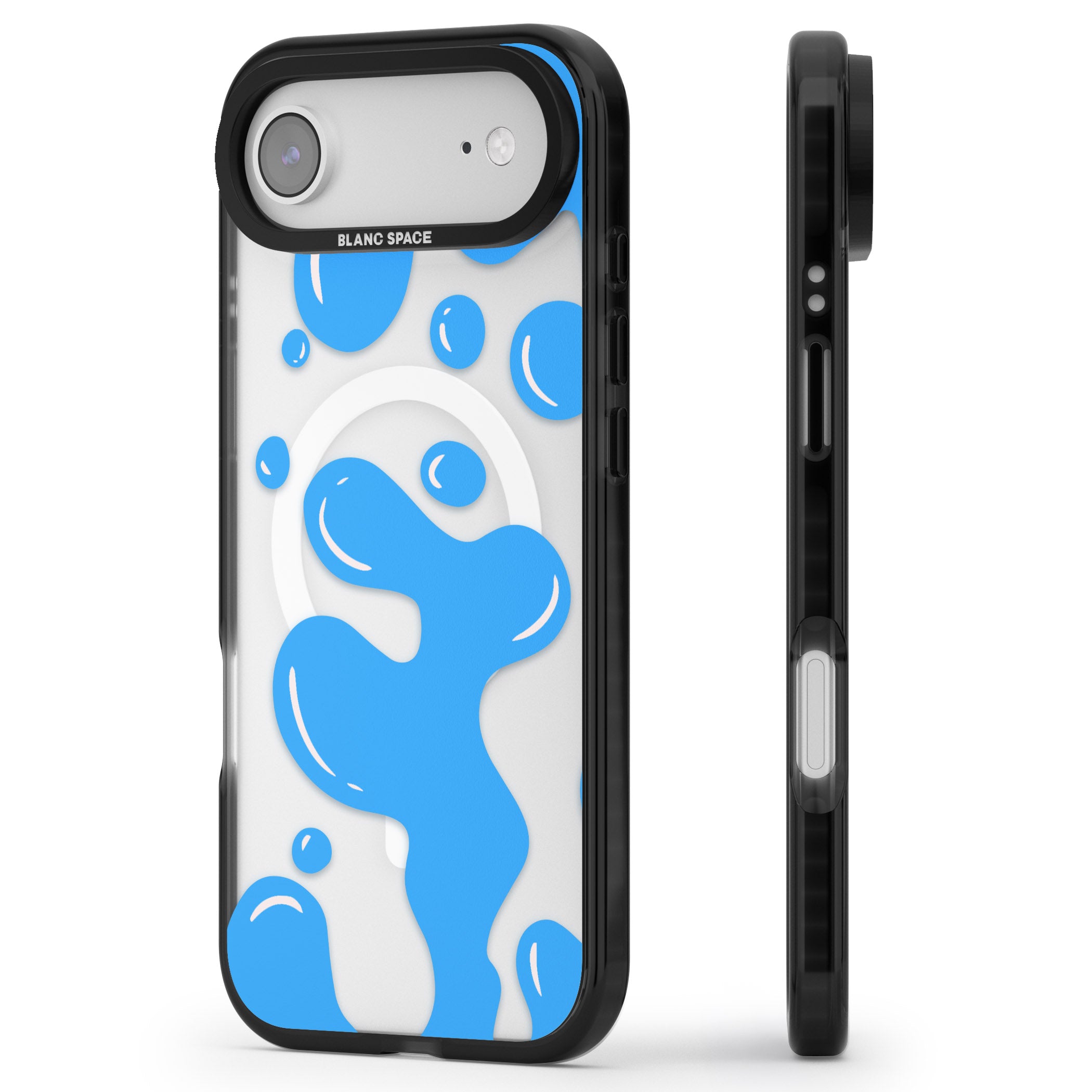 Blue Lava Lamp iPhone 17 Air Impact Pro Black Phone Case Side Profile
