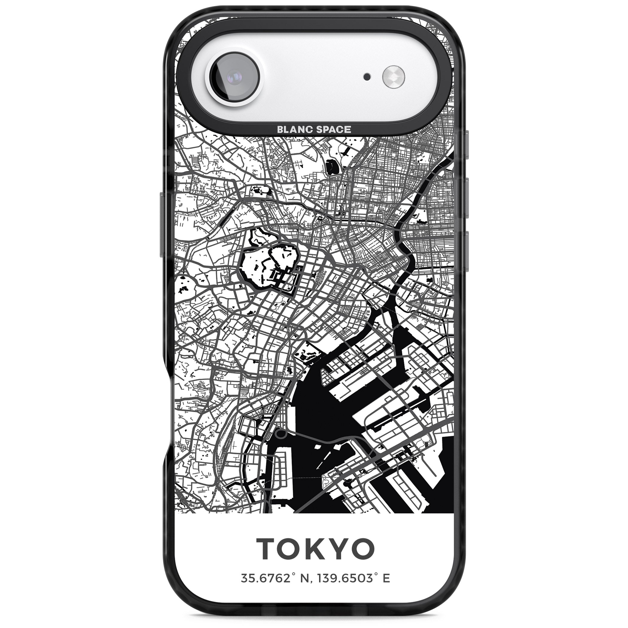 Tokyo Map iPhone 17 Air Impact Pro Black Phone Case
