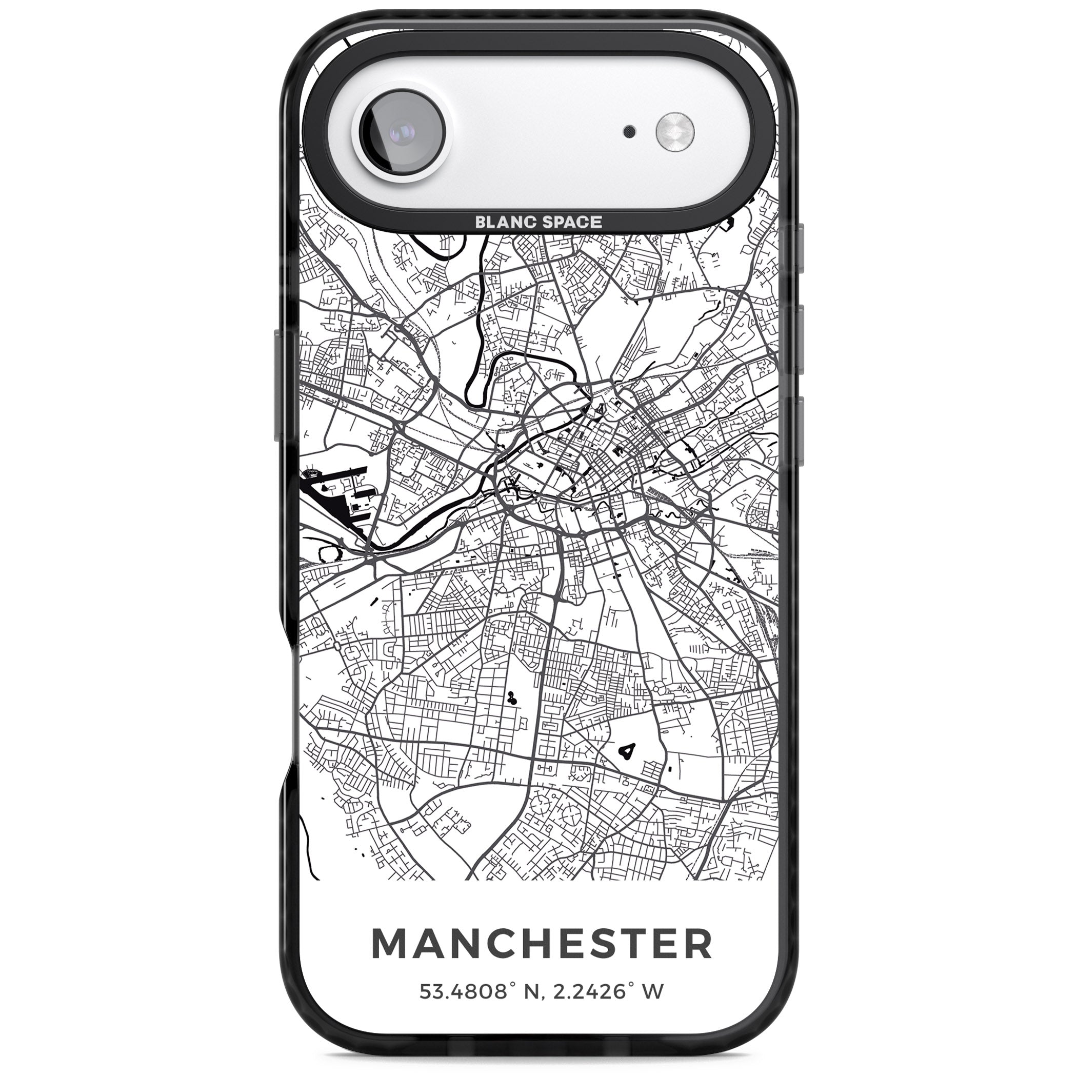 Manchester Map iPhone 17 Air Impact Pro Black Phone Case