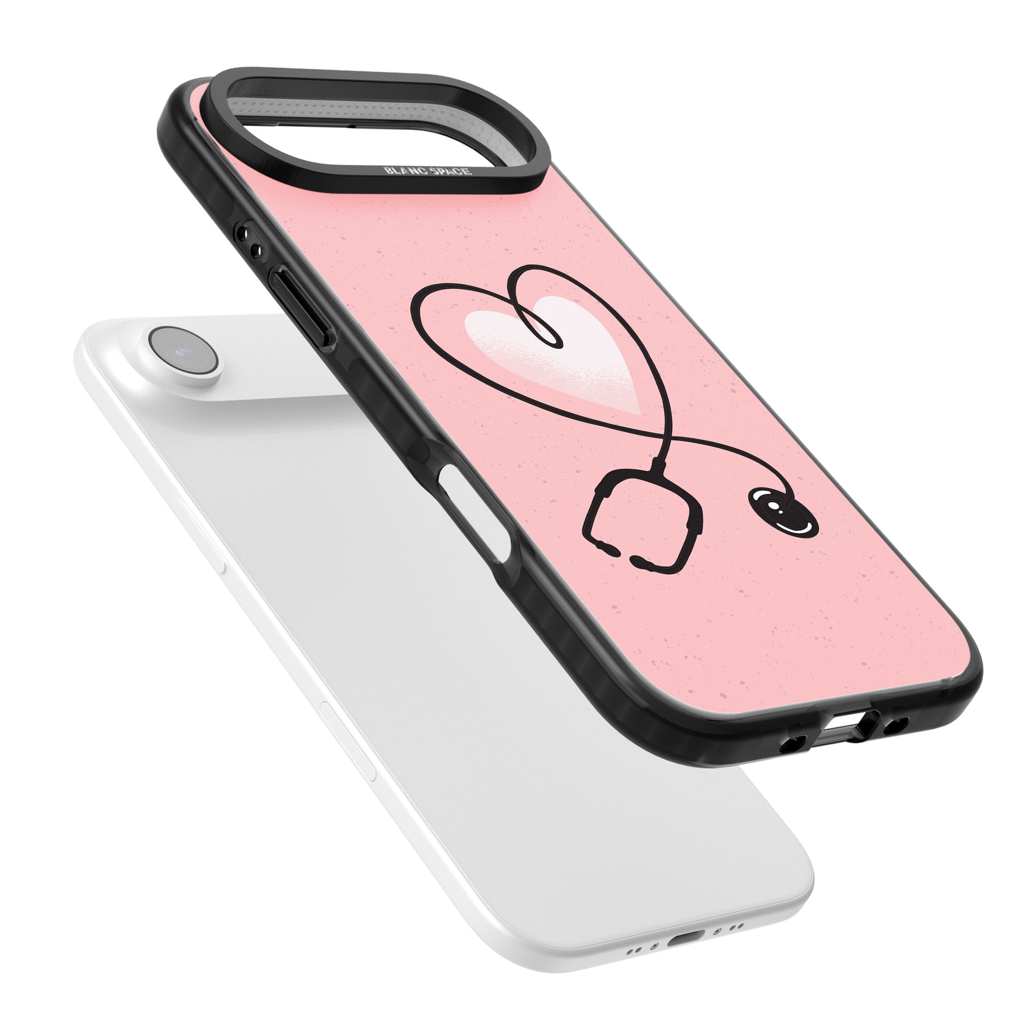 Stethoscope Heart iPhone 17 Air Impact Pro Black Phone Case Colours