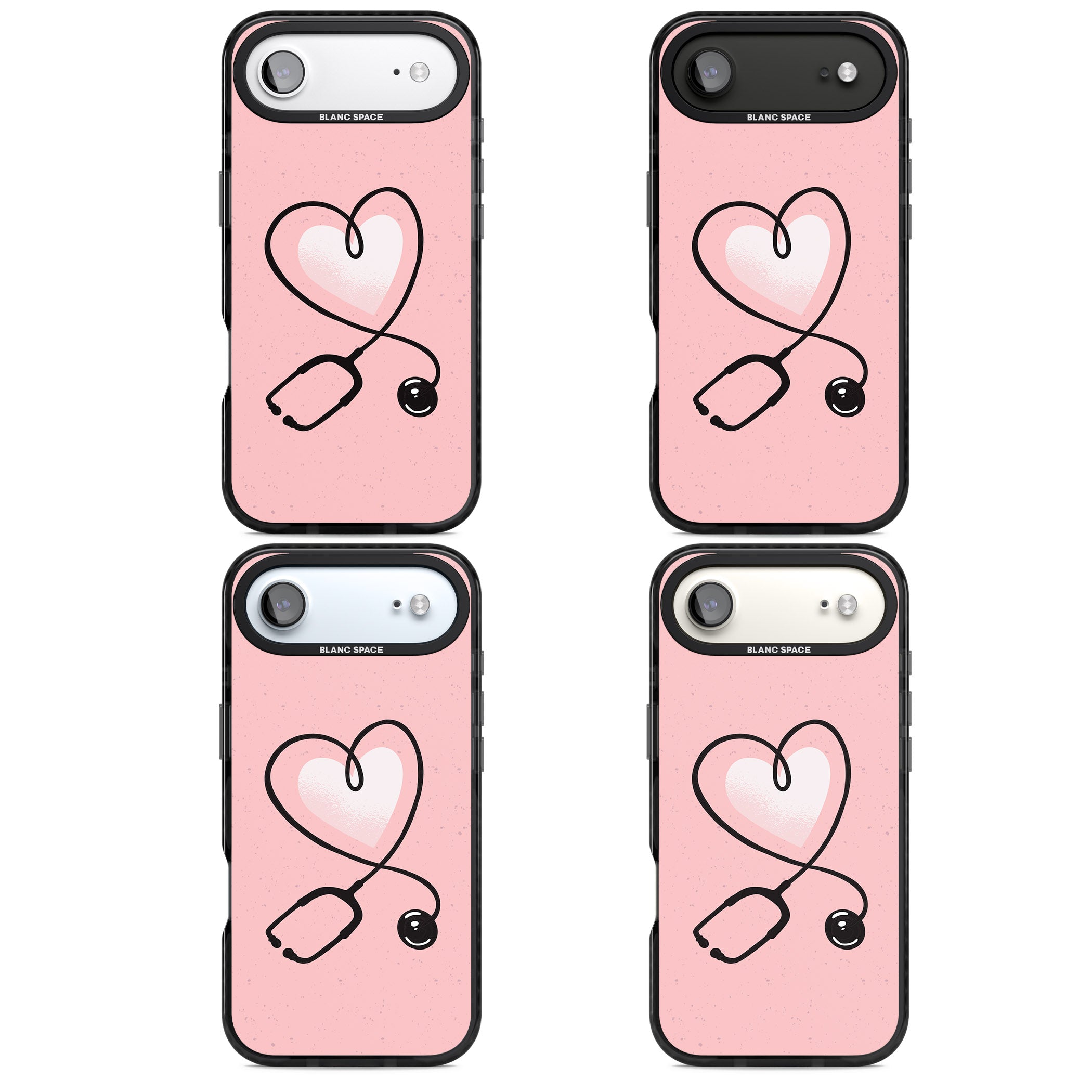 Stethoscope Heart iPhone 17 Air Impact Pro Black Phone Case APT Impact Protection