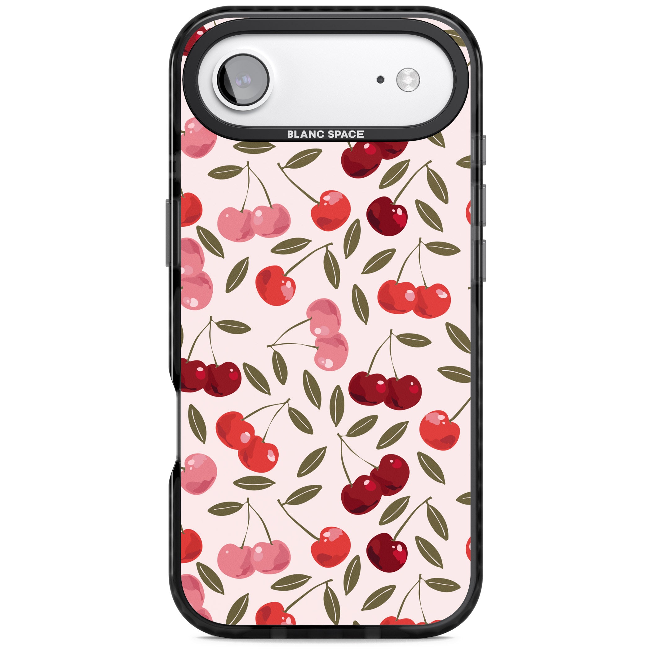 Fruity & Fun Patterns Cherries iPhone 17 Air Impact Pro Black Phone Case