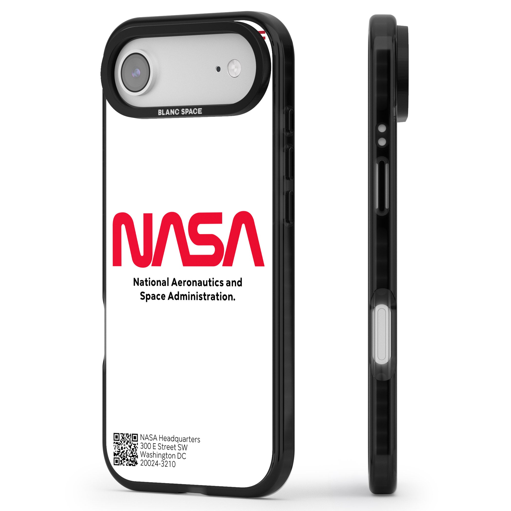 Nasa The Worm iPhone 17 Air Impact Pro Black Phone Case Side Profile