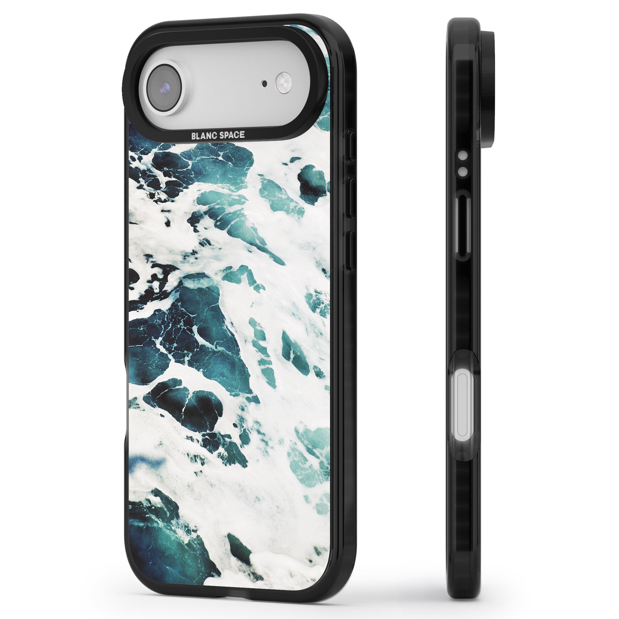 Ocean Surge iPhone 17 Air Impact Pro Black Phone Case Side Profile