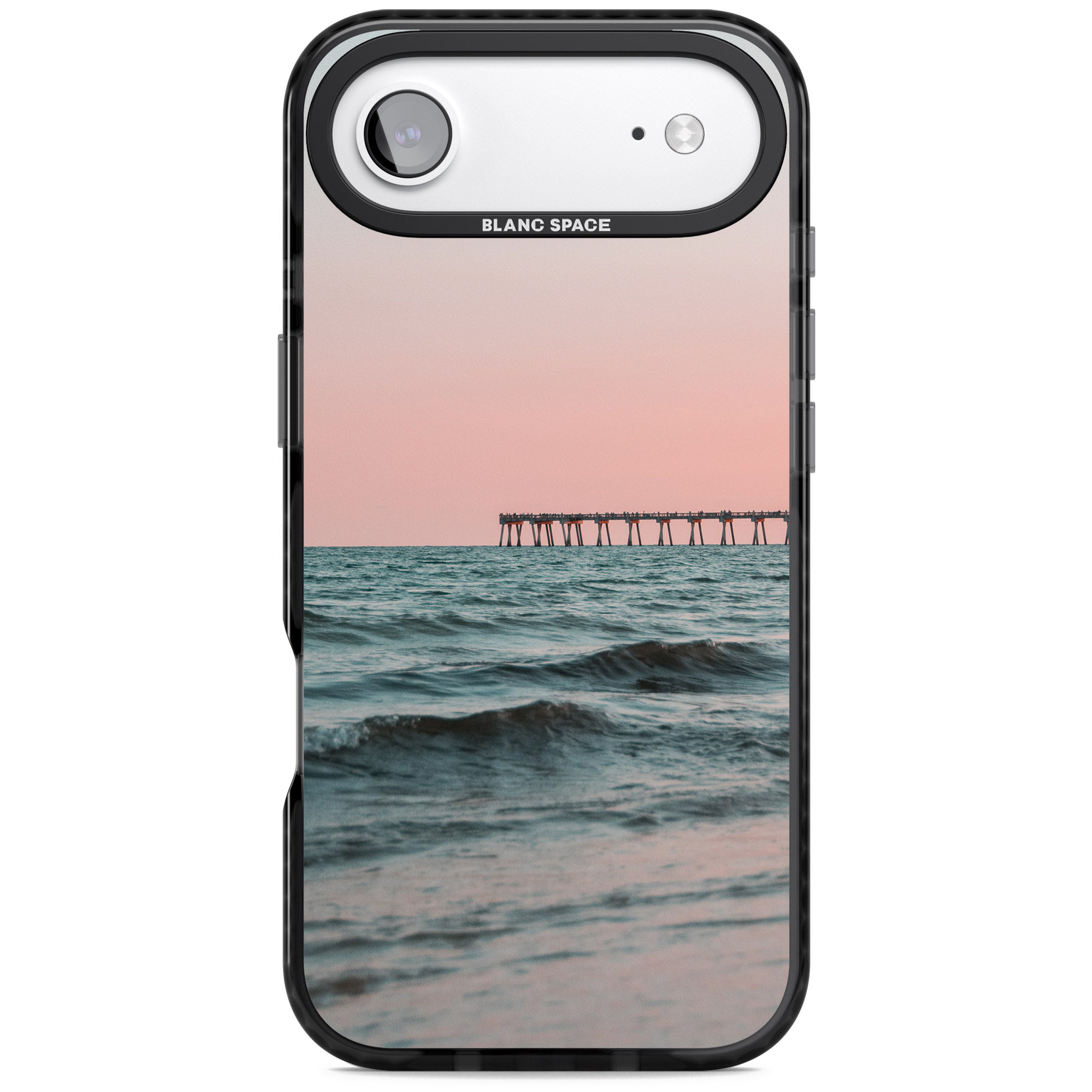 Sunset Pier iPhone 17 Air Impact Pro Black Phone Case