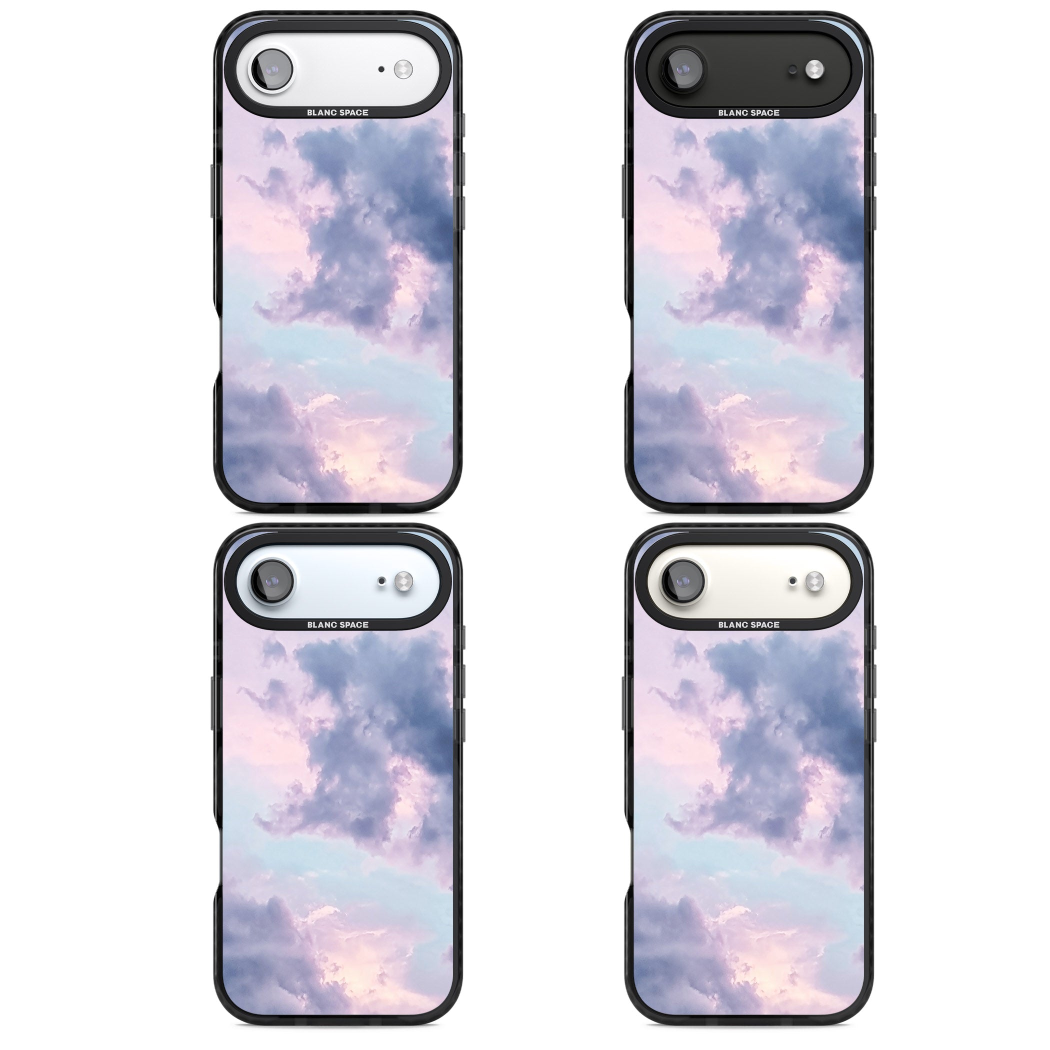 Pastel Sky Clouds iPhone 17 Air Impact Pro Black Phone Case APT Impact Protection