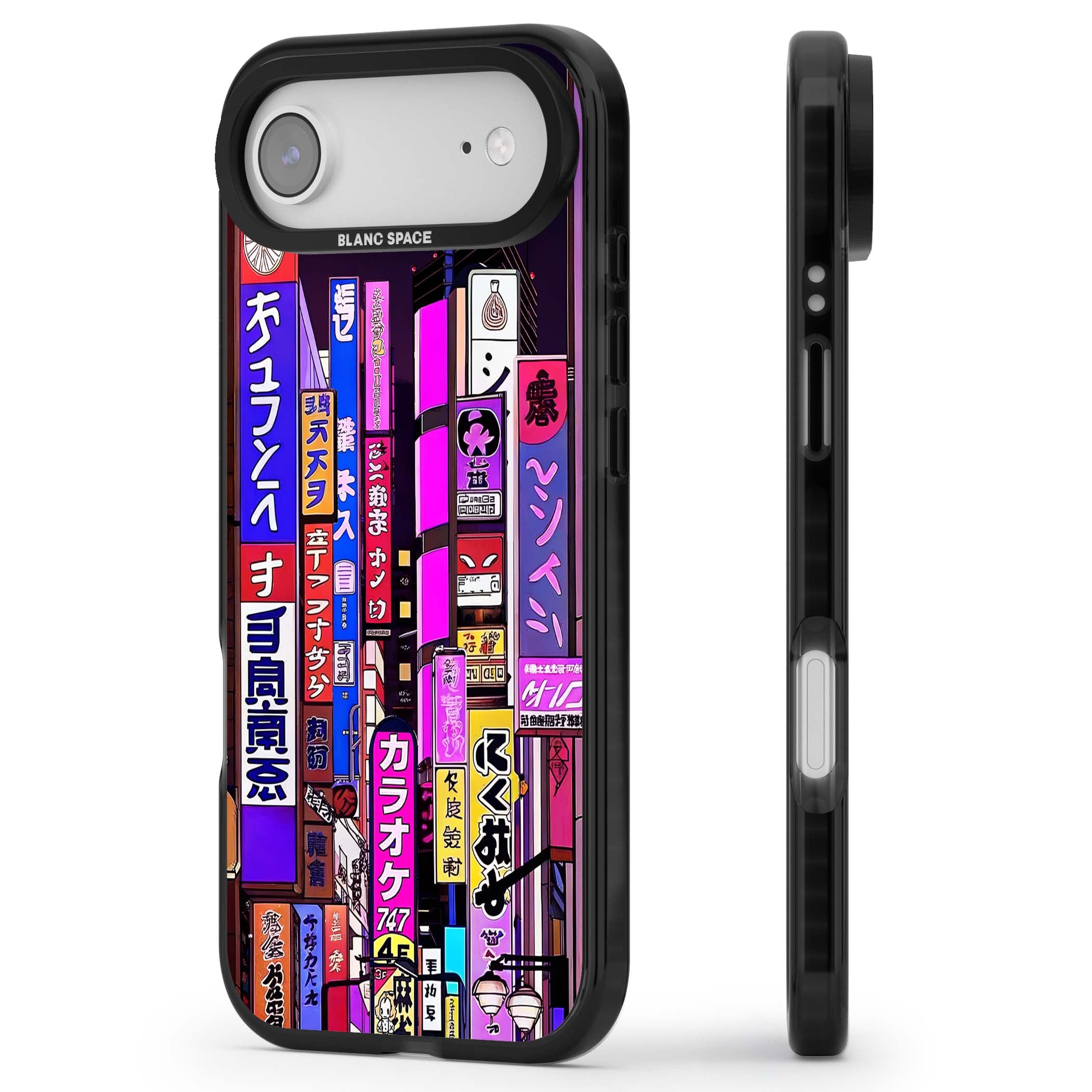 NEON NIGHT anime iPhone case | Black Impact Magsafe case for iPhone Air
