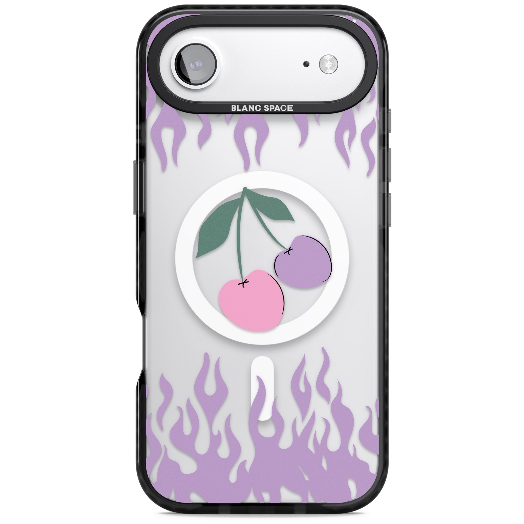Cherries N' Flames iPhone 17 Air Impact Pro Black Phone Case